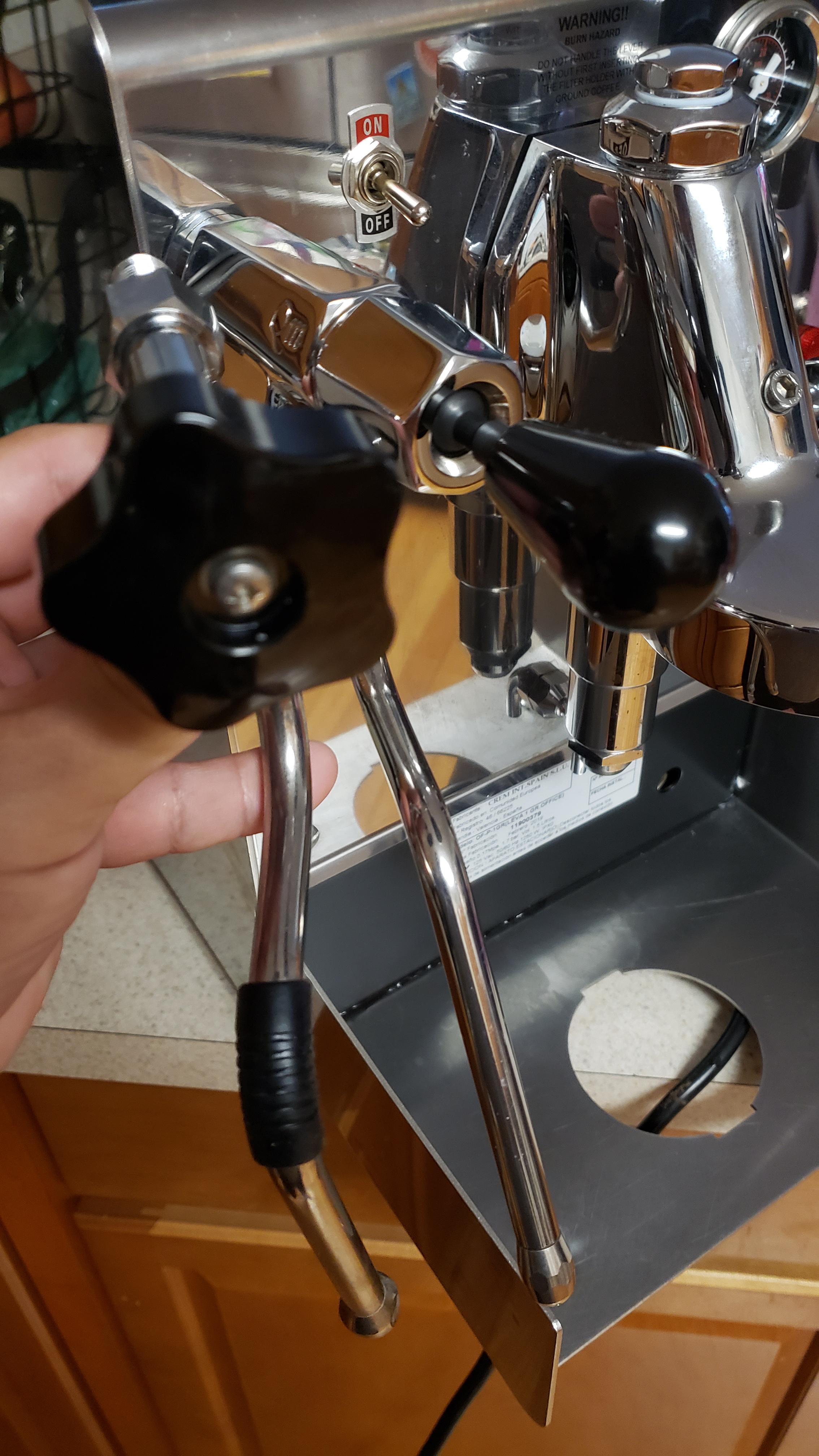 Swapped out my knob style valve to a joystick r/espresso