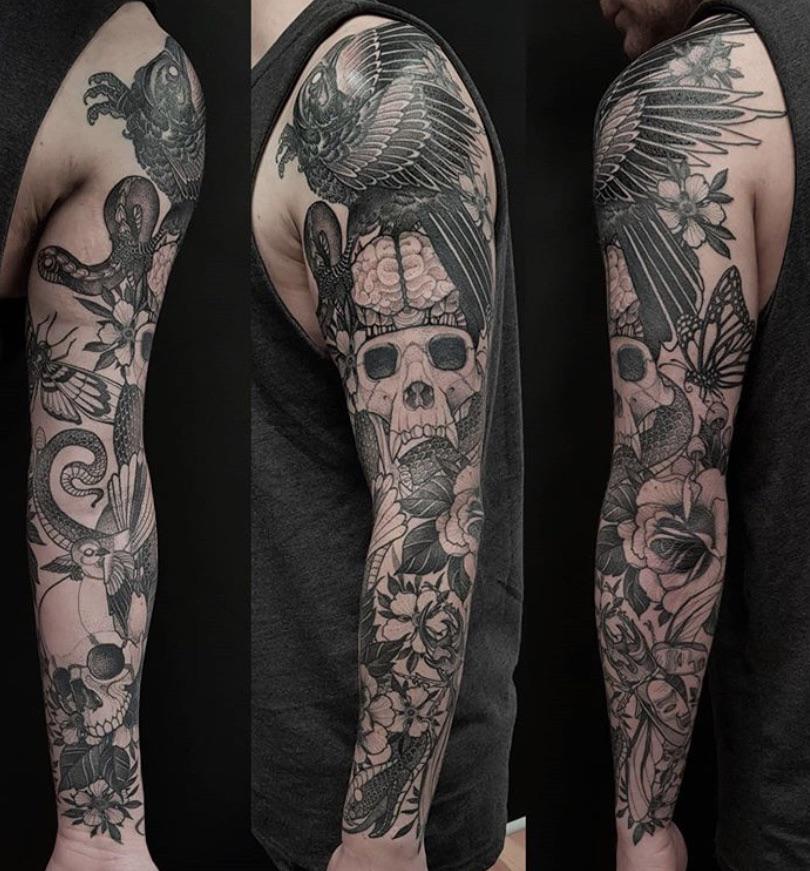 Sleeve finally completed ) done by Joesus Chin Sacred Tattoo