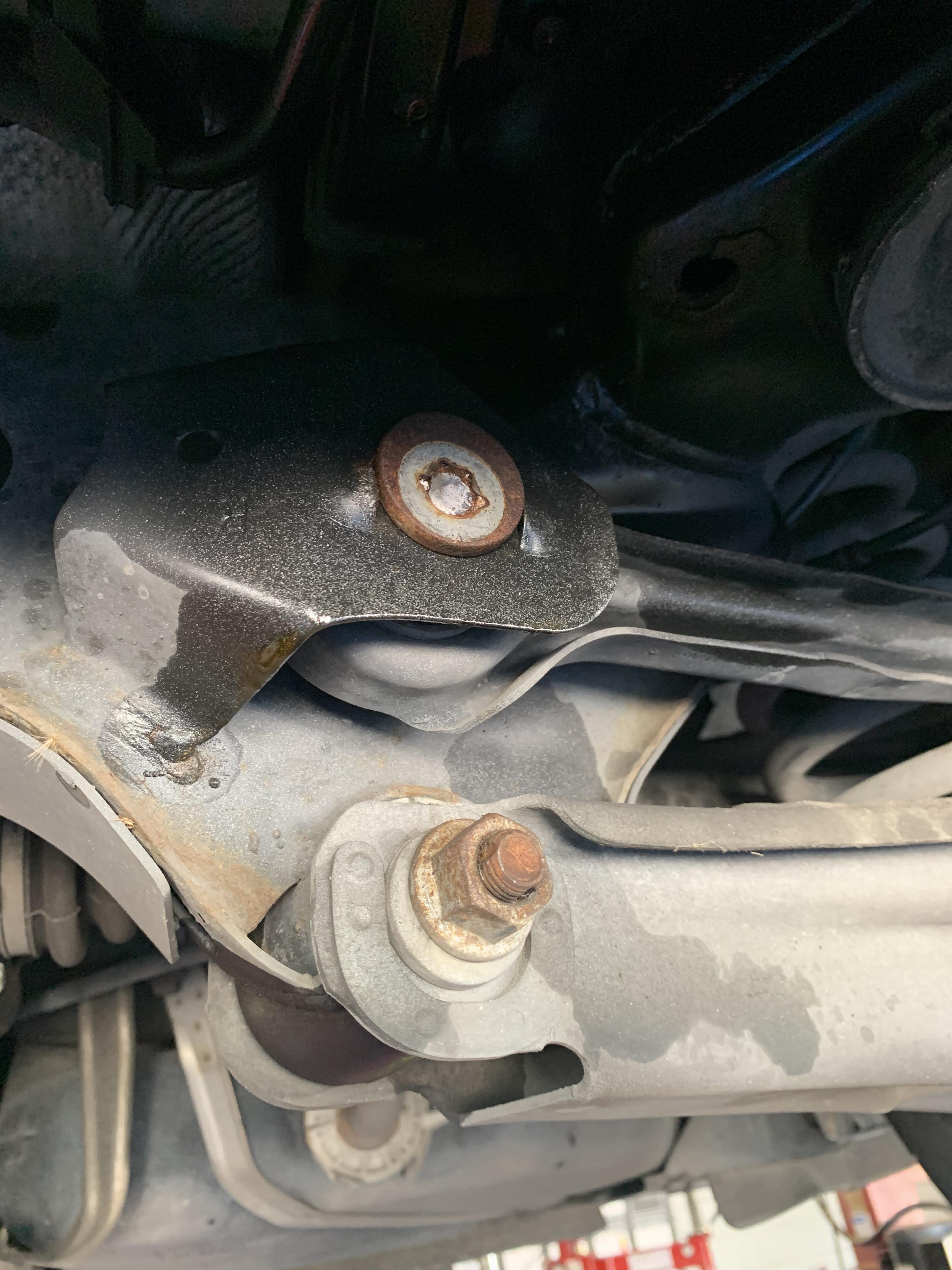 General service tech attempts to do an alignment on an 09 bmw 328i. Shears one of the bolts off