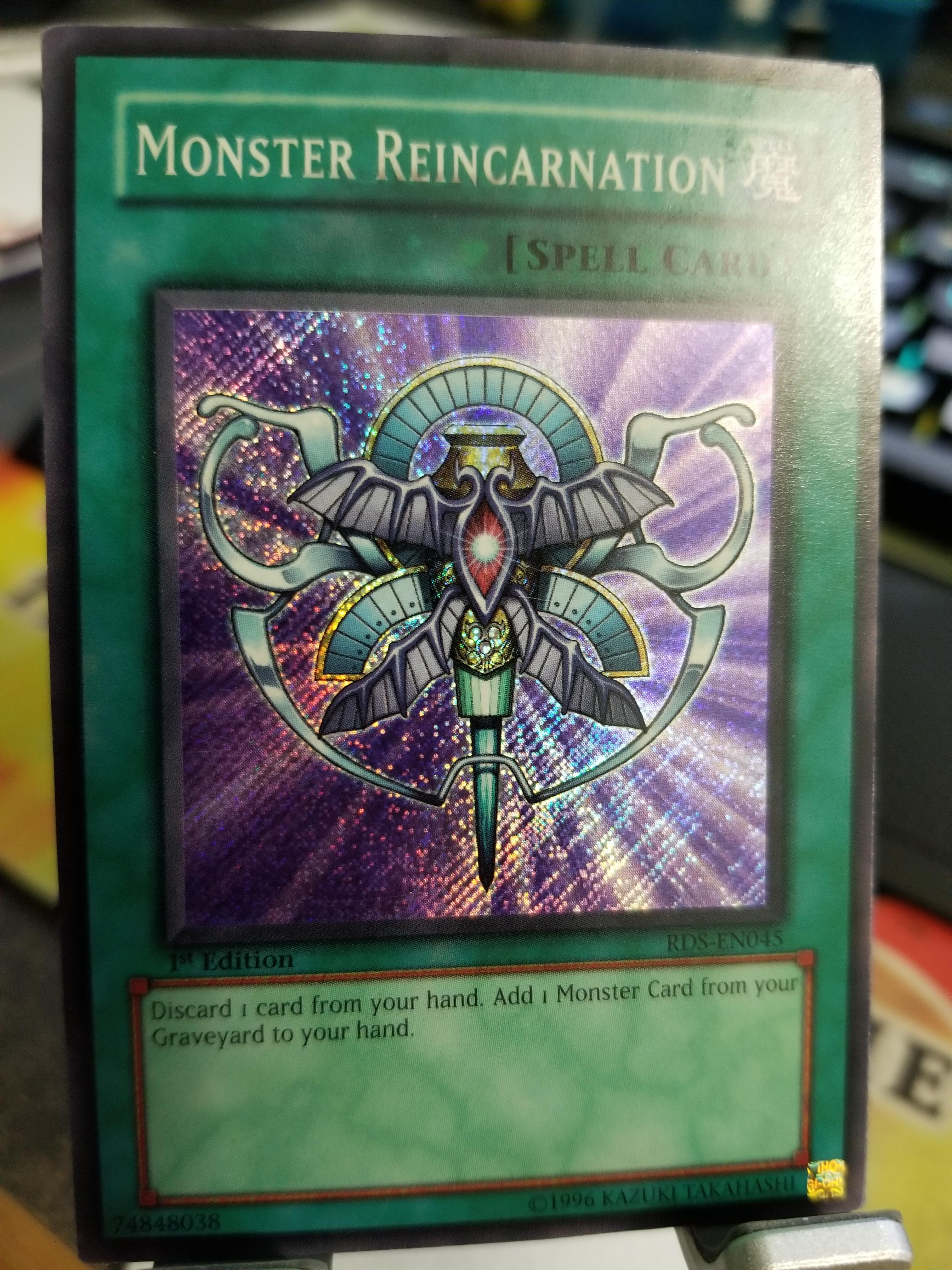 Secret rare Monster Reincarnation ??? yugioh