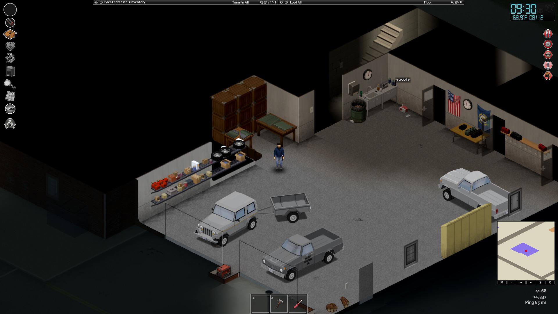 My friend and I have set up a sweet little vehicle repair depot in the