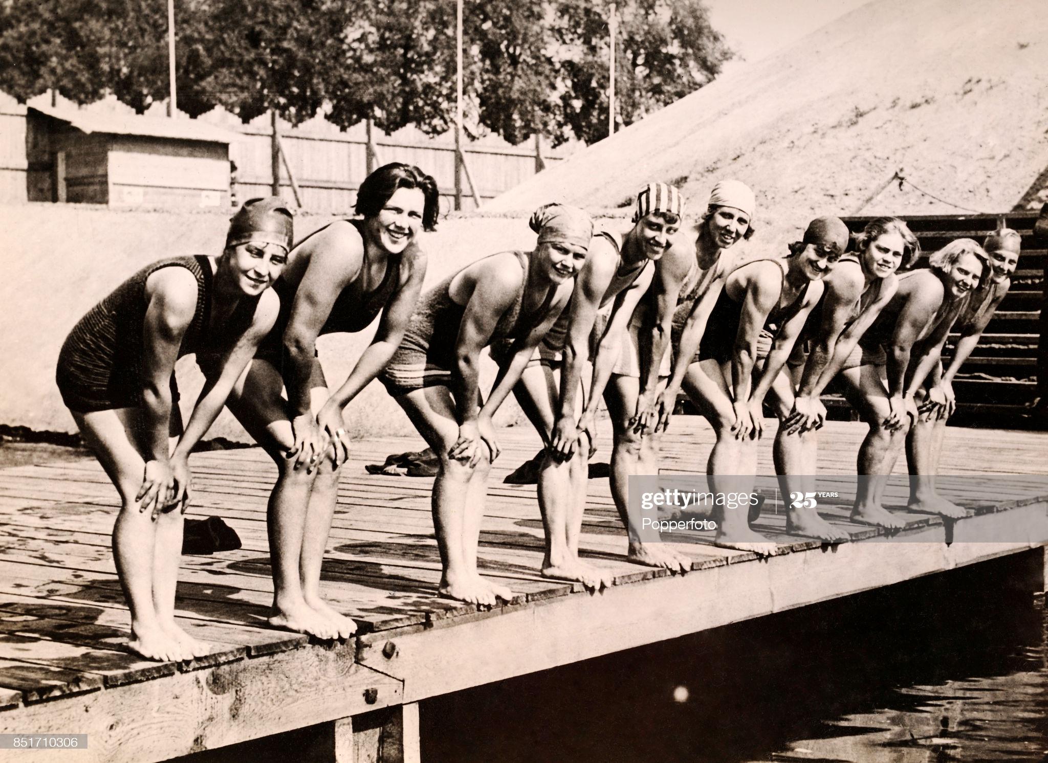 [August 25th, 1920] Members of the USA ladies swimming team pose during