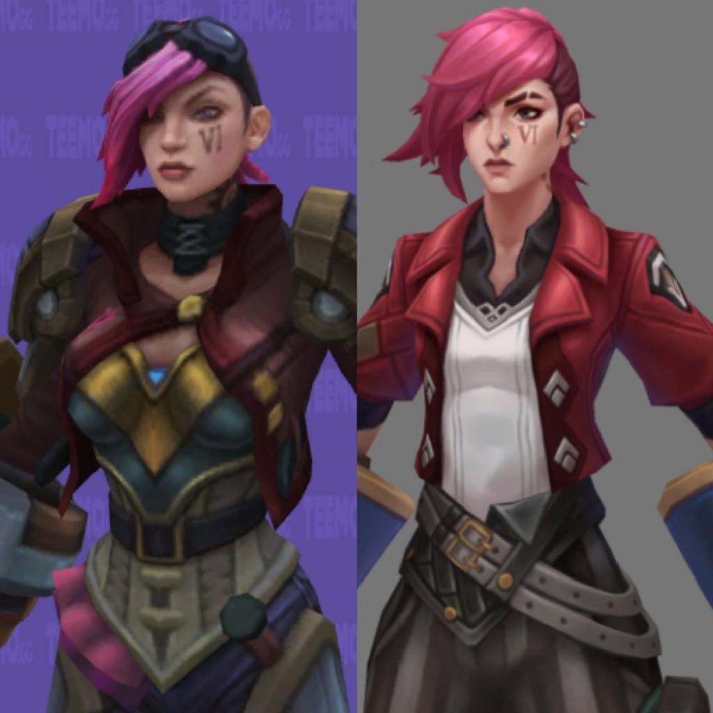 Direct comparison of base vs arcane skin. Arcane's textures are just