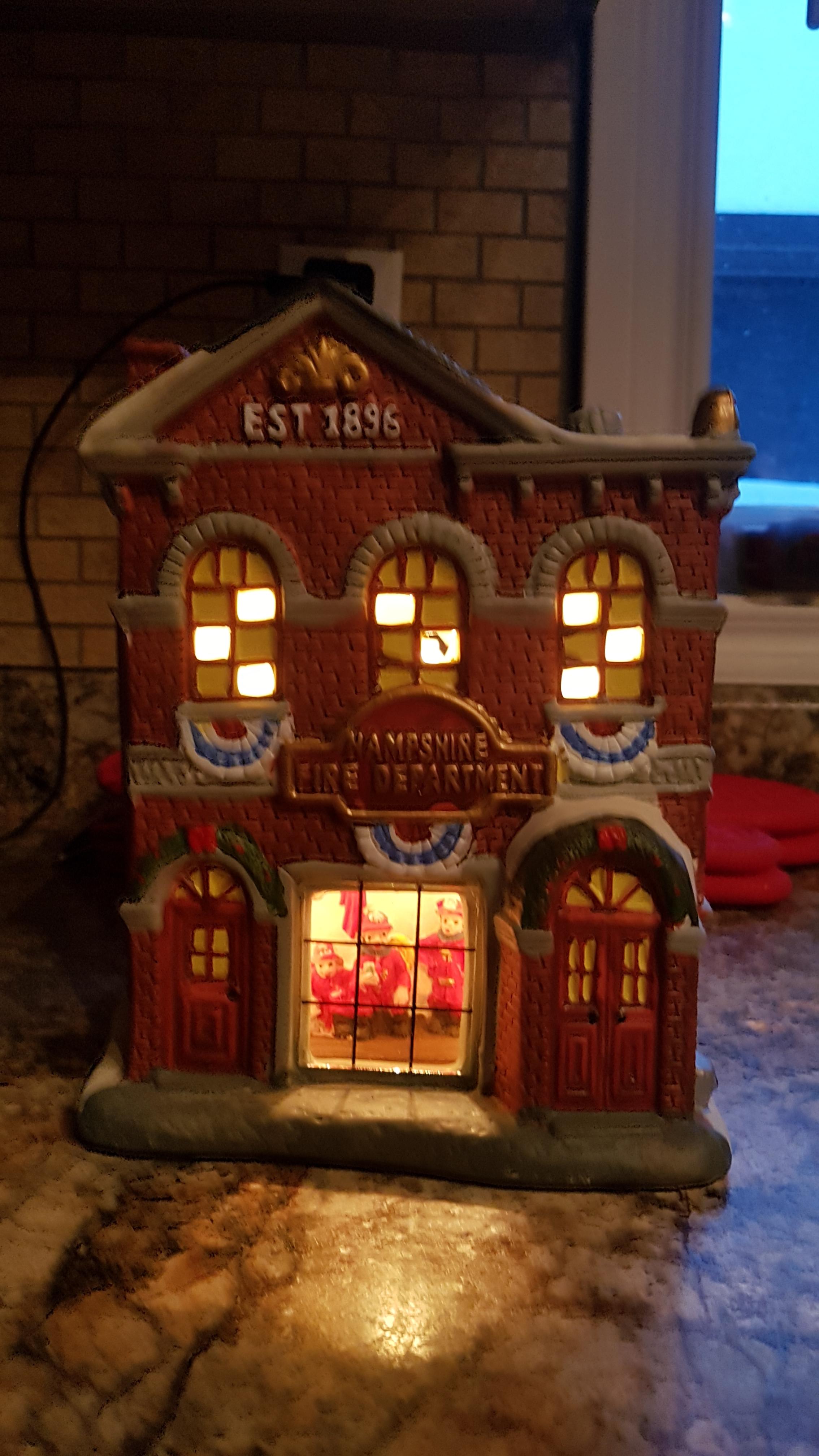 Firefighter Christmas Village Collection Got my girlfriend her first piece of her Christmas village. Shes a