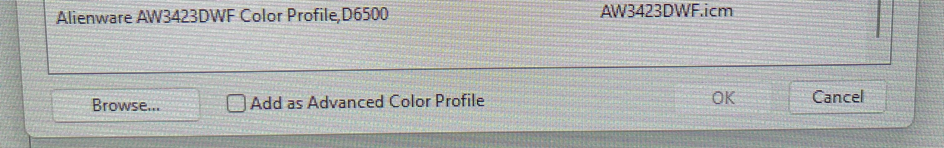 AW3423DWF ICC Profile? : r/ultrawidemasterrace