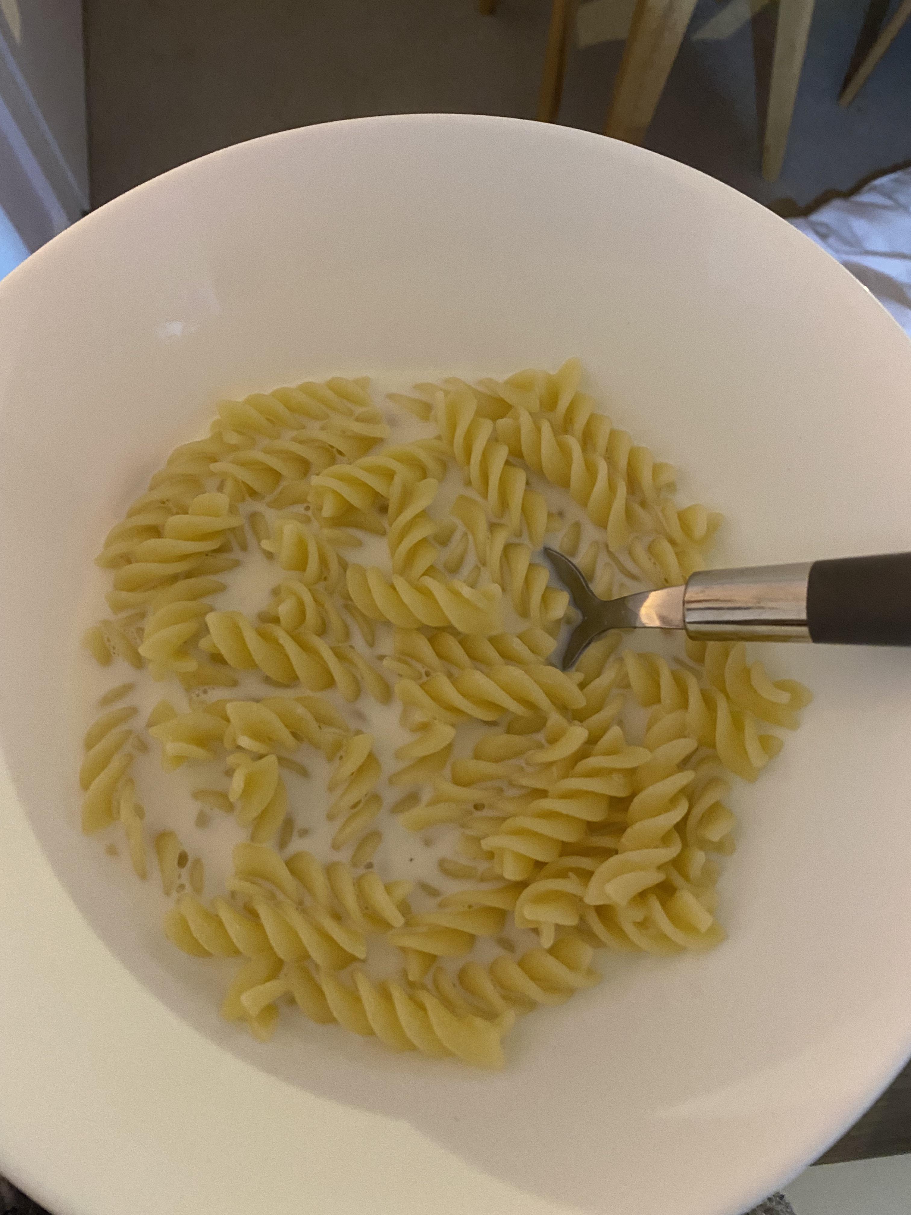 Warm milk & pasta soup (hahaha I know I know. It’s an Eastern European