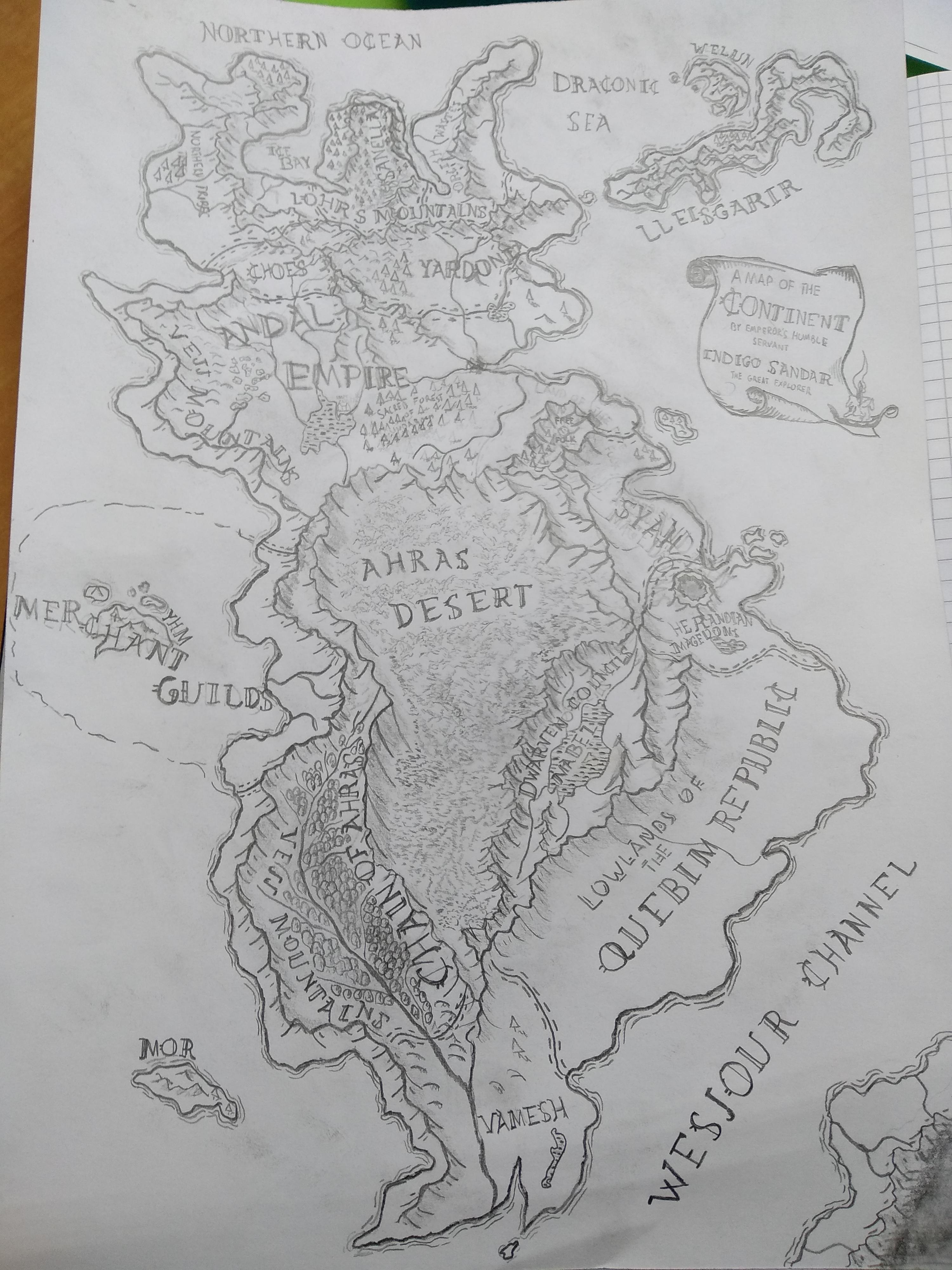 [OC] First time homebrew, first attempt at a map! DnD