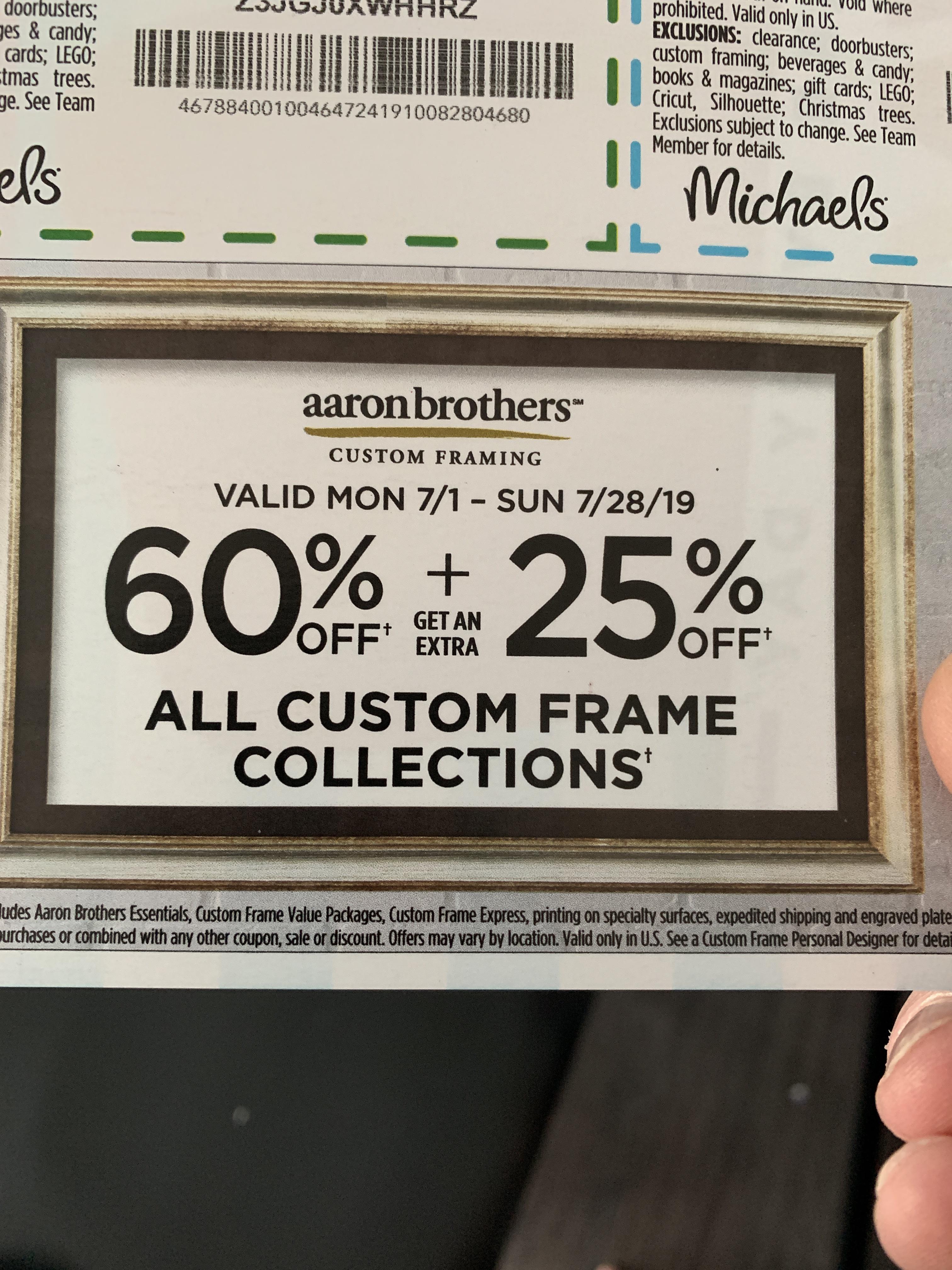 Custom framing sale (Michaels) until July 28 r/magicTCG