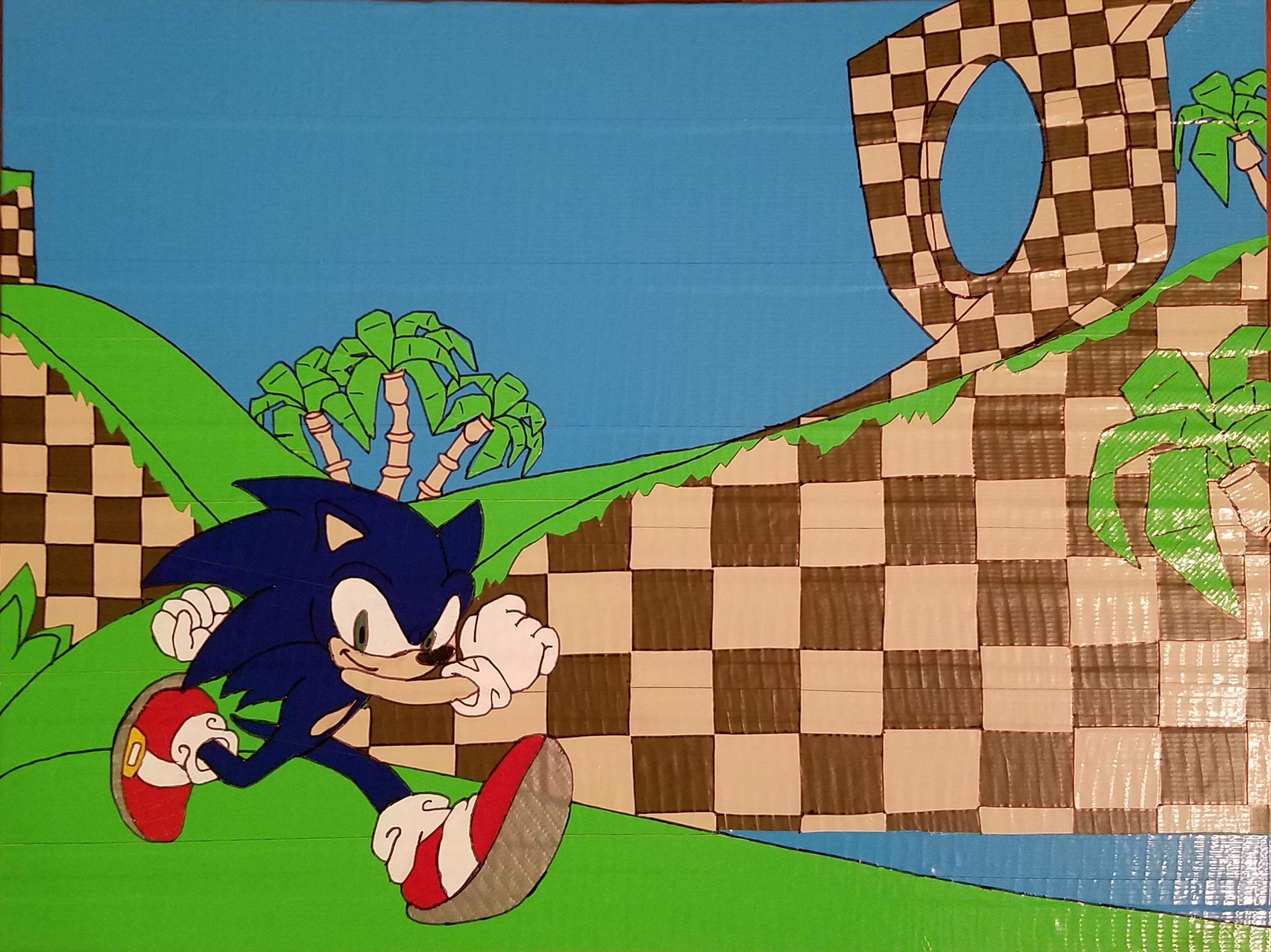 Now this is what sonic should look like...made this with duct tape