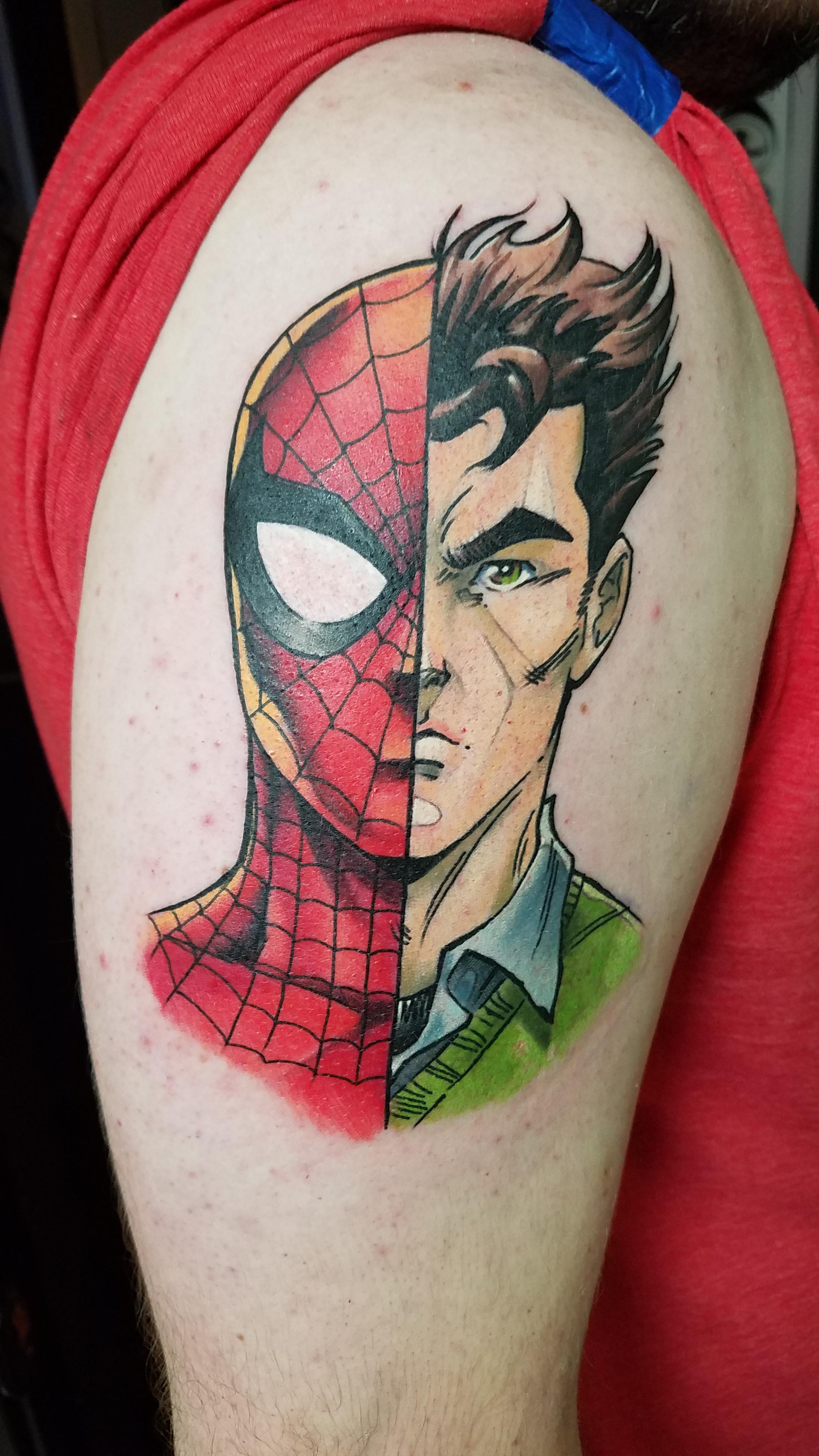 SpiderMan/Peter Parker Original Artist Todd Nauck Tattoo