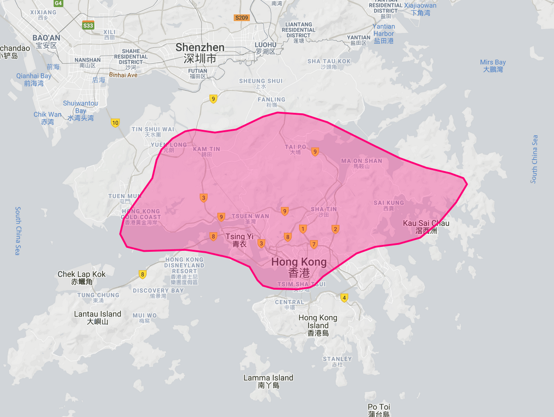 Size of Singapore vs Hong Kong r/singapore