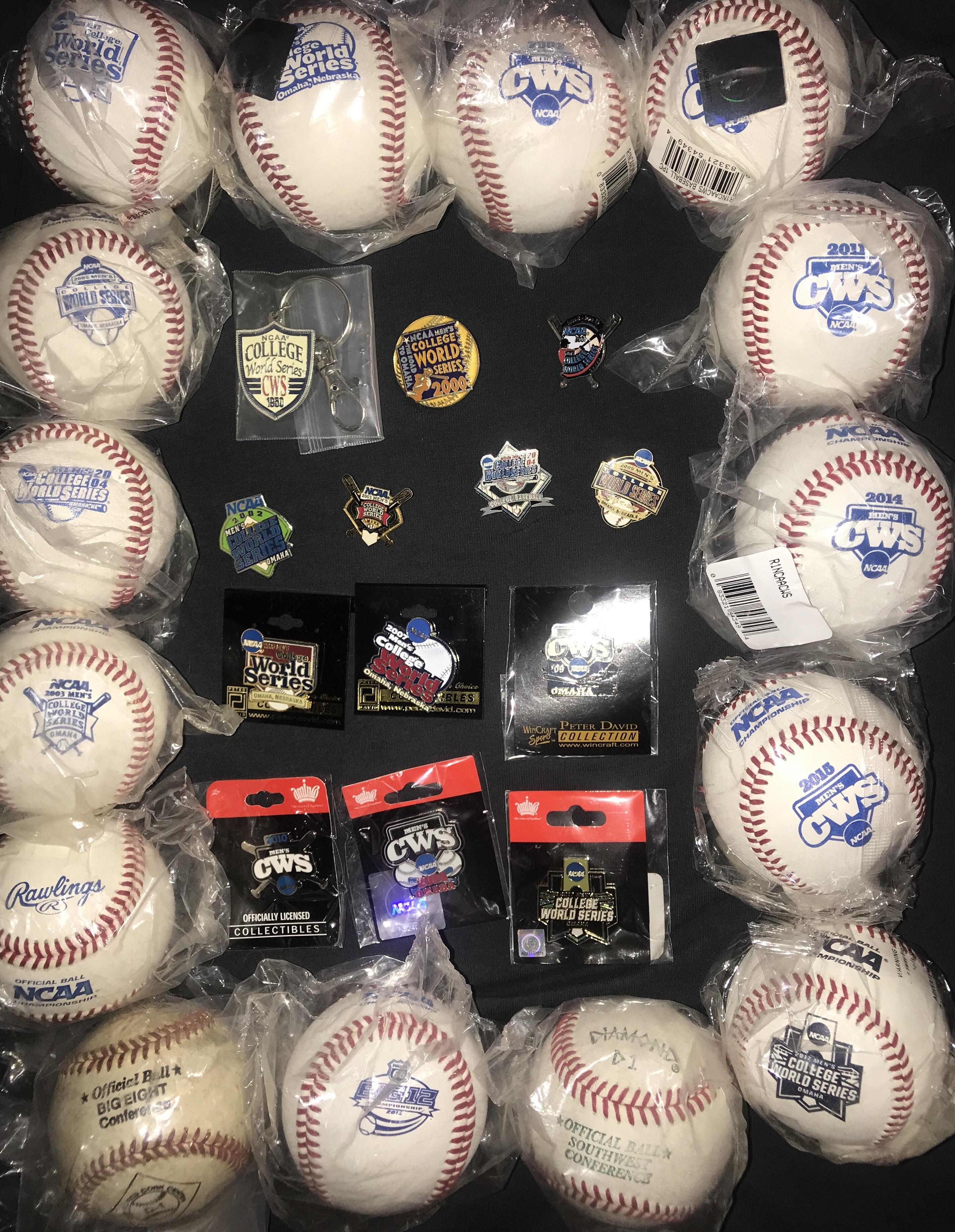 My odd collection of NCAA Div 1 College World Series commemorative