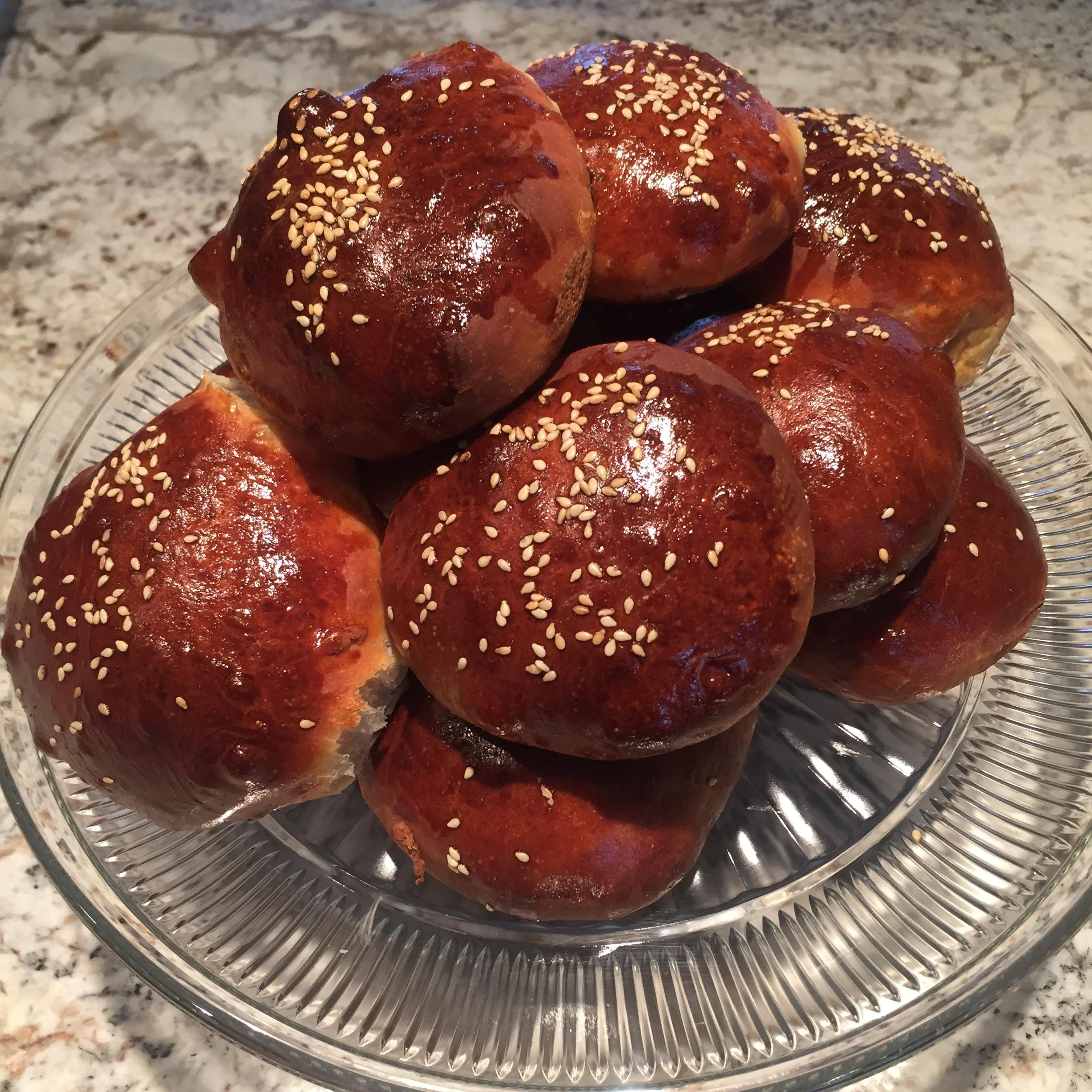 [homemade] honey and sesame seed buns r/food