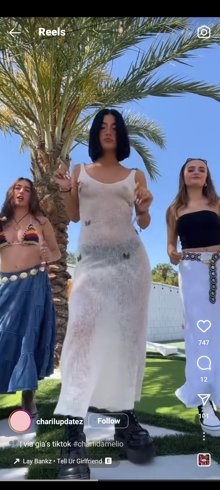 Charlie d'amelio white dress : NudeCelebsOnly