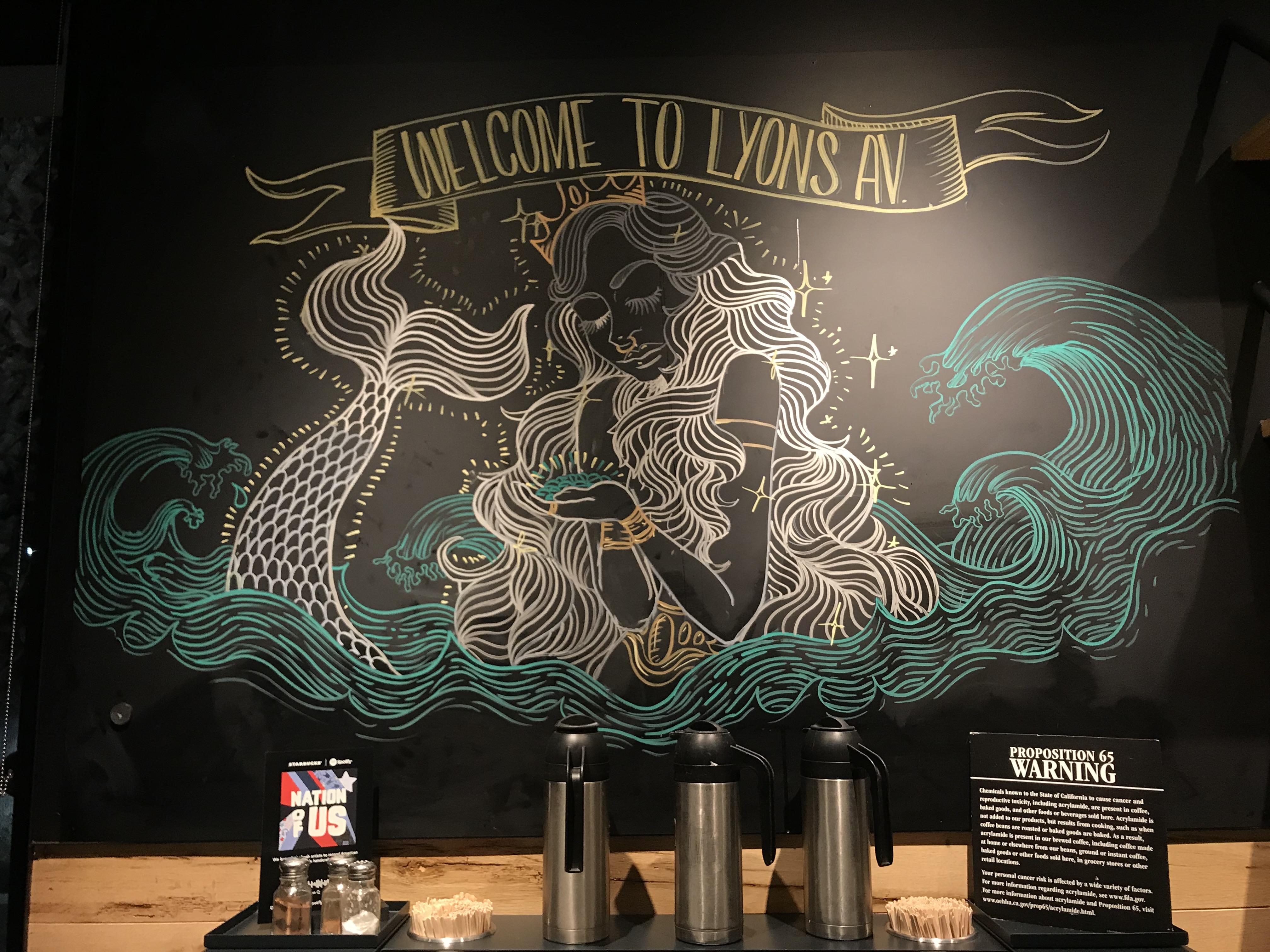 Wall art in SoCal! r/starbucks