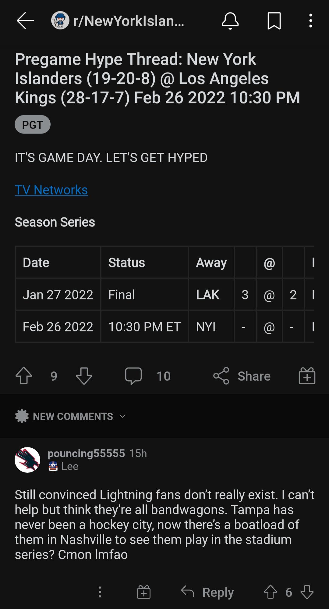 Rent Free.... r/TampaBayLightning