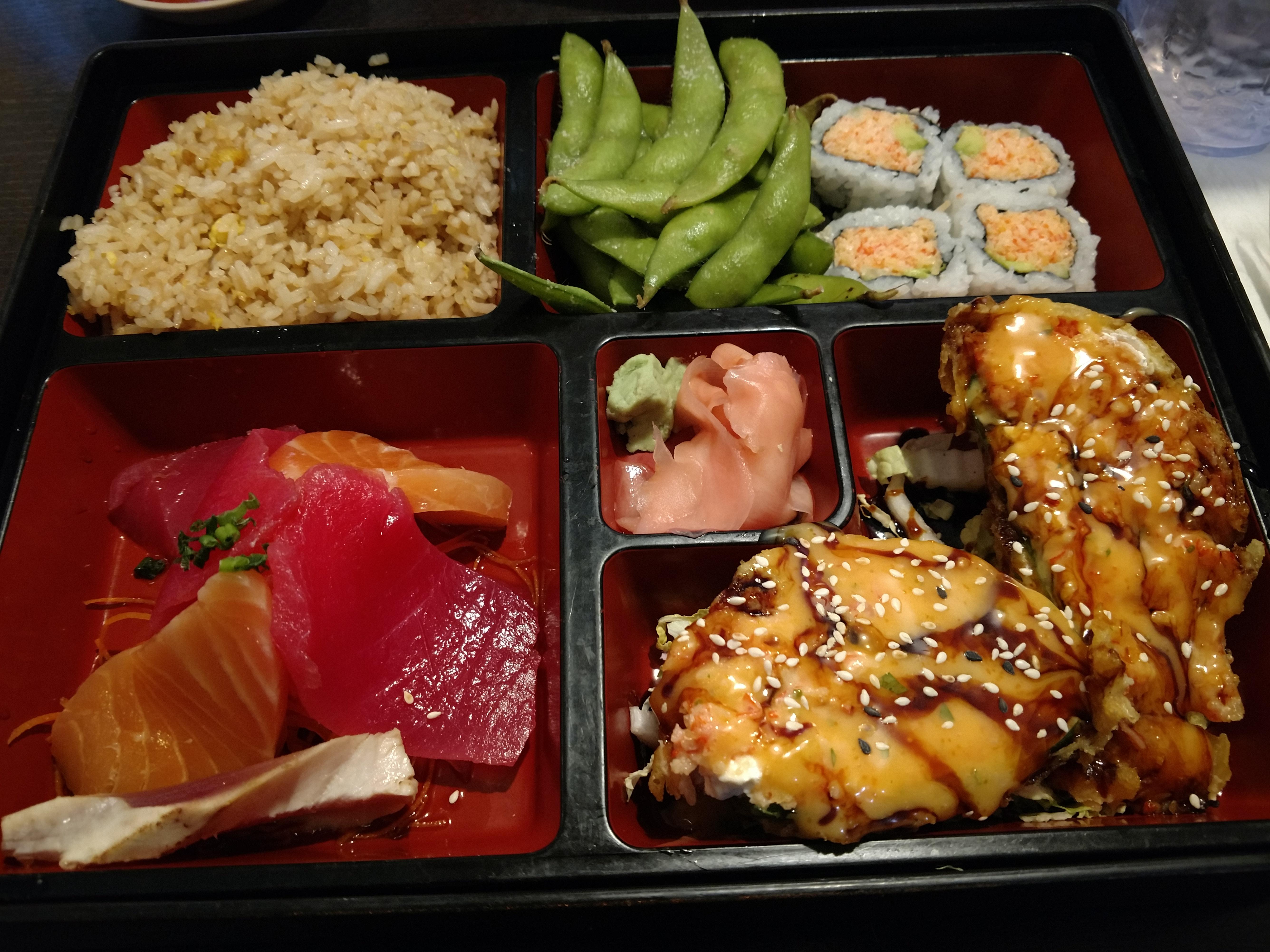 13 dollar Sushi sashimi bento box r/sushi