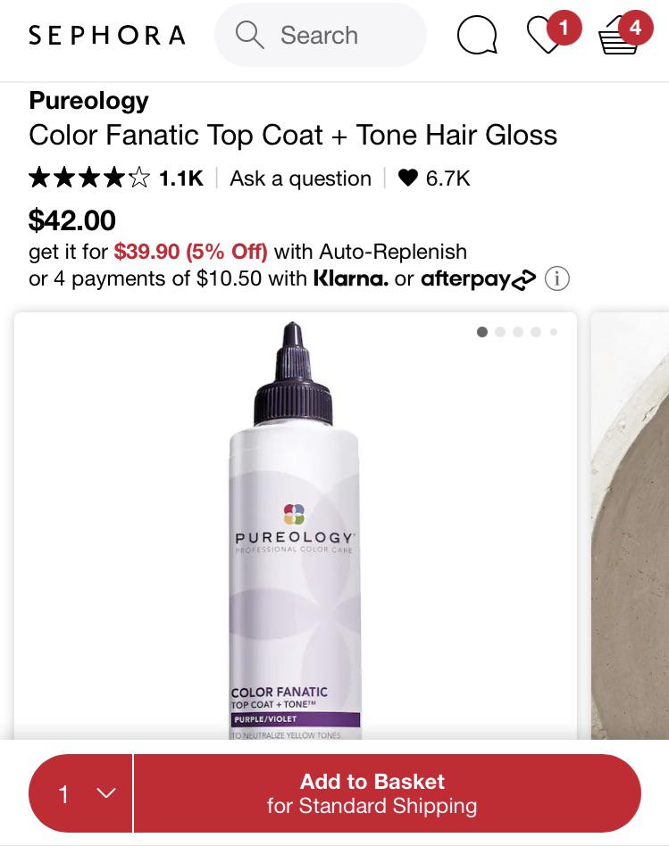 Is the pureology color fanatic top coat + tone hair gloss the same as