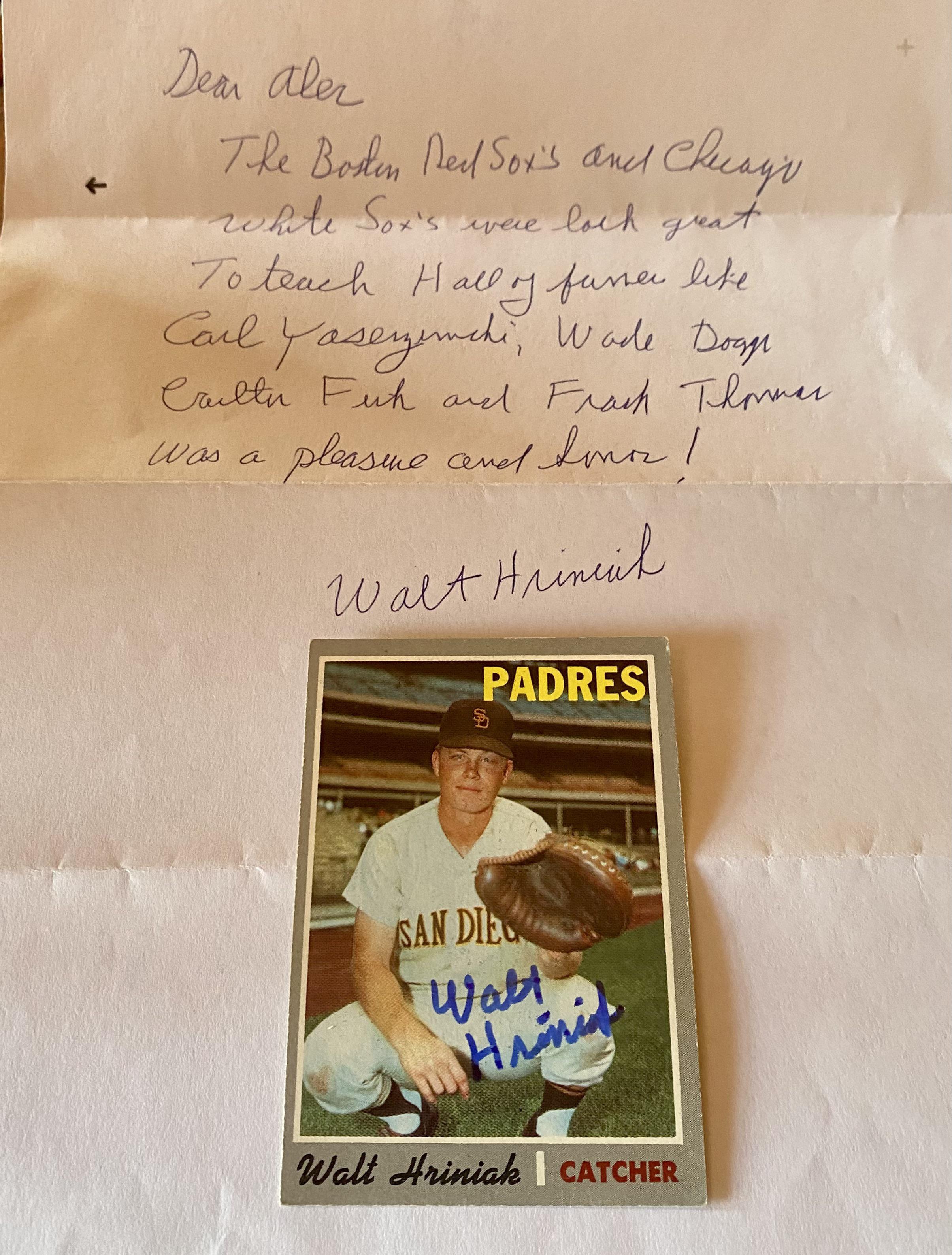 Received a signed card back and a response from one of the greatest