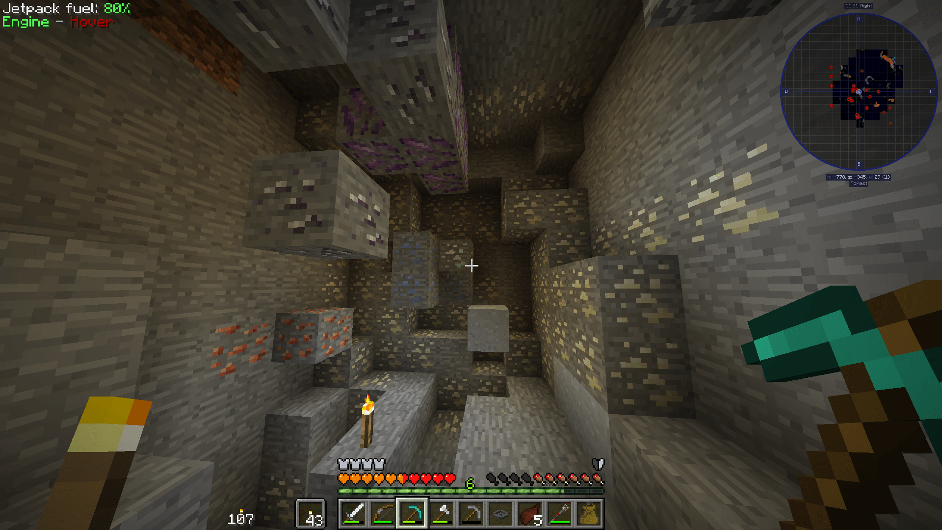 A a whole 2 chunks was filled with almost entirely Nickel ore, I ended
