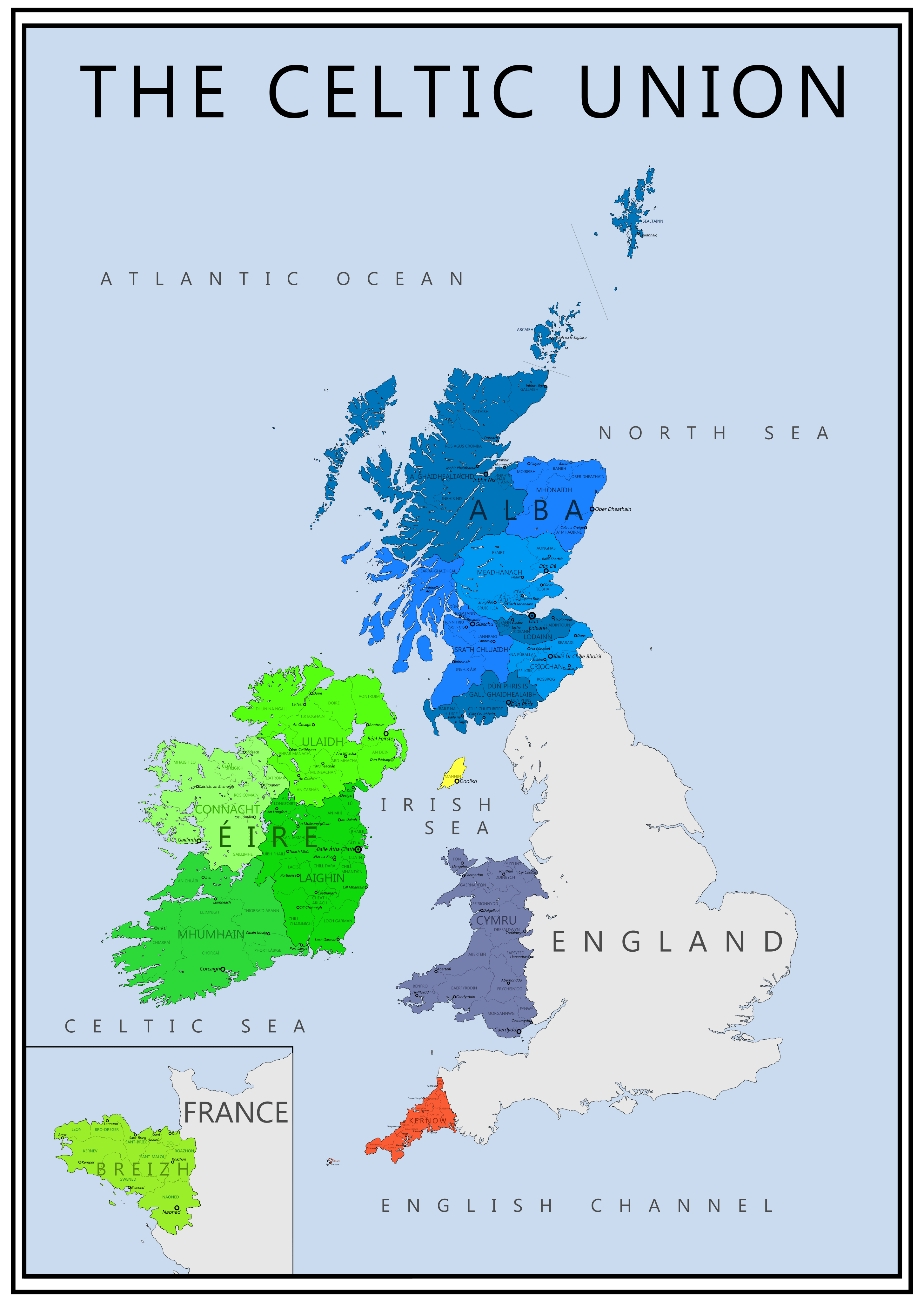 Celtic Ireland On World Map The Celtic Union imaginarymaps