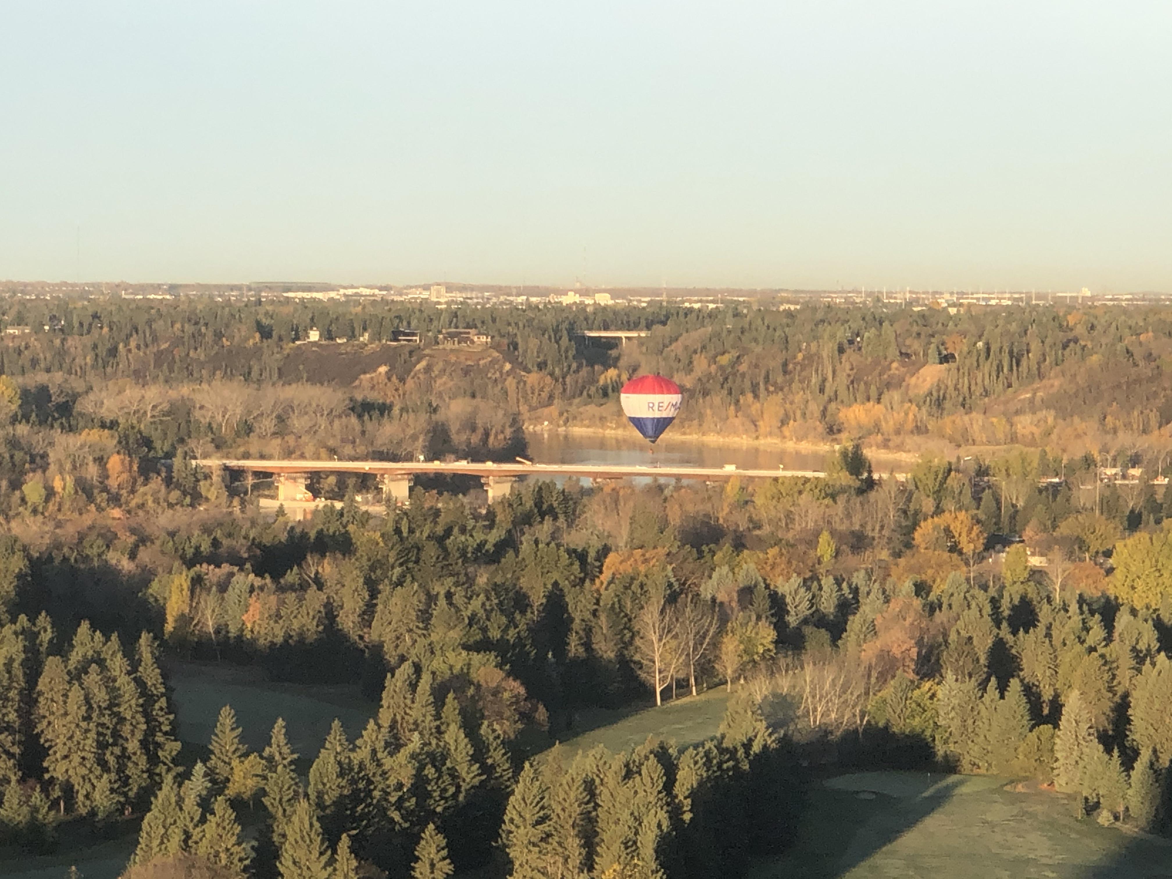 Beautiful morning for a hot air balloon ride indeed! It’s headed to the