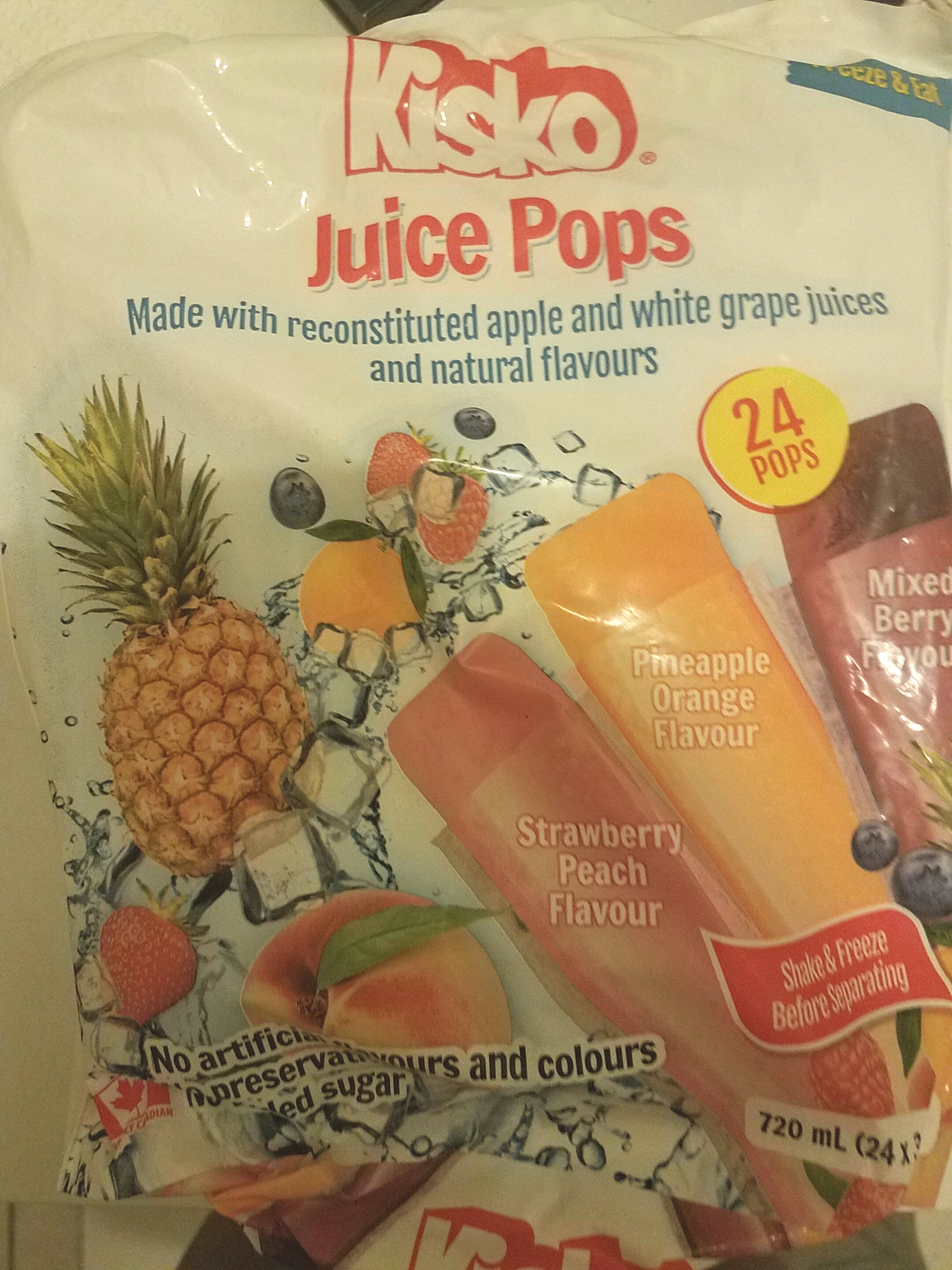 Frozen Juice Pops perfect for summer and only 7 cals each! Currently