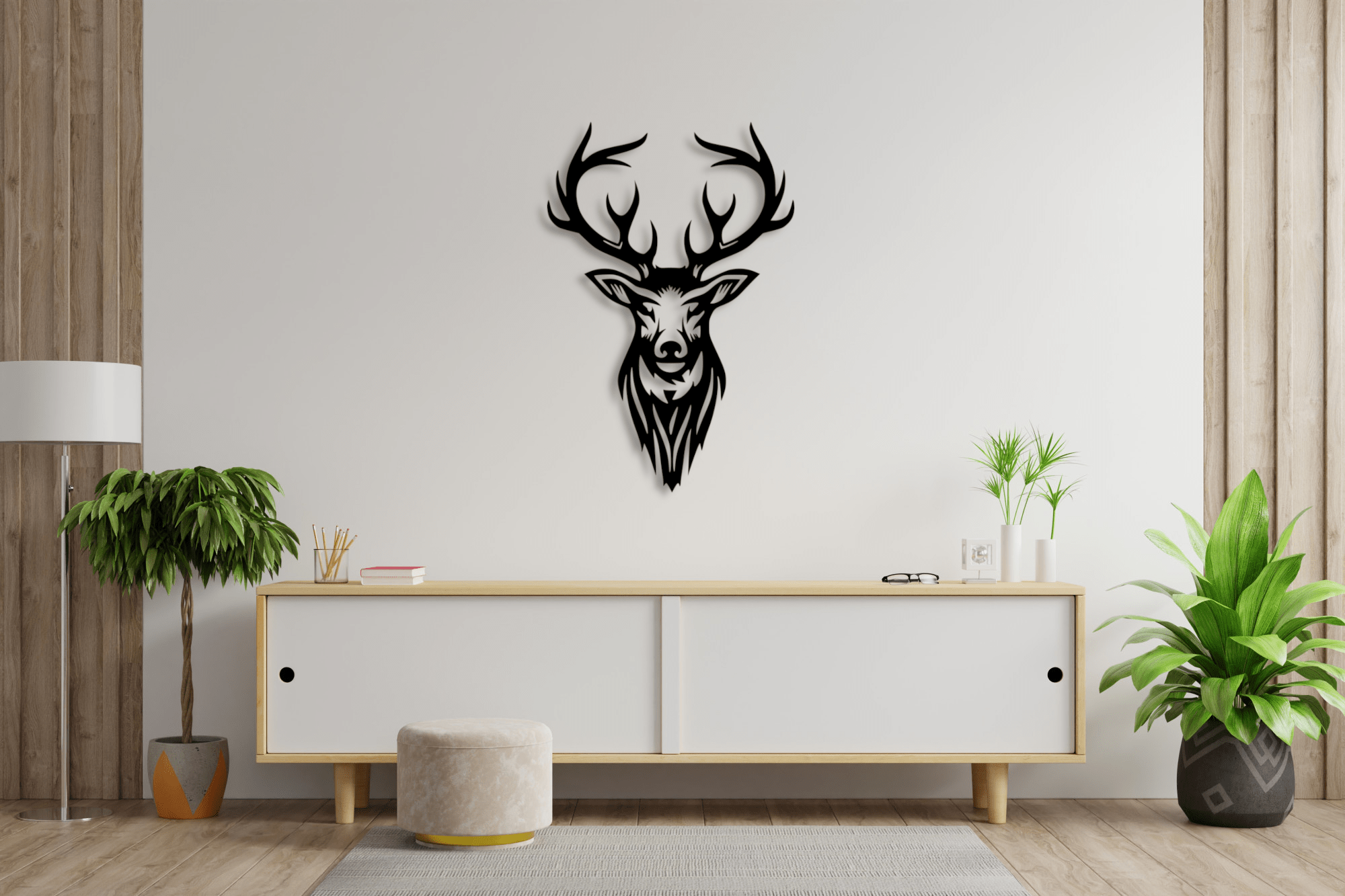 Wooden Deer Wall Decor r/interiordecorating