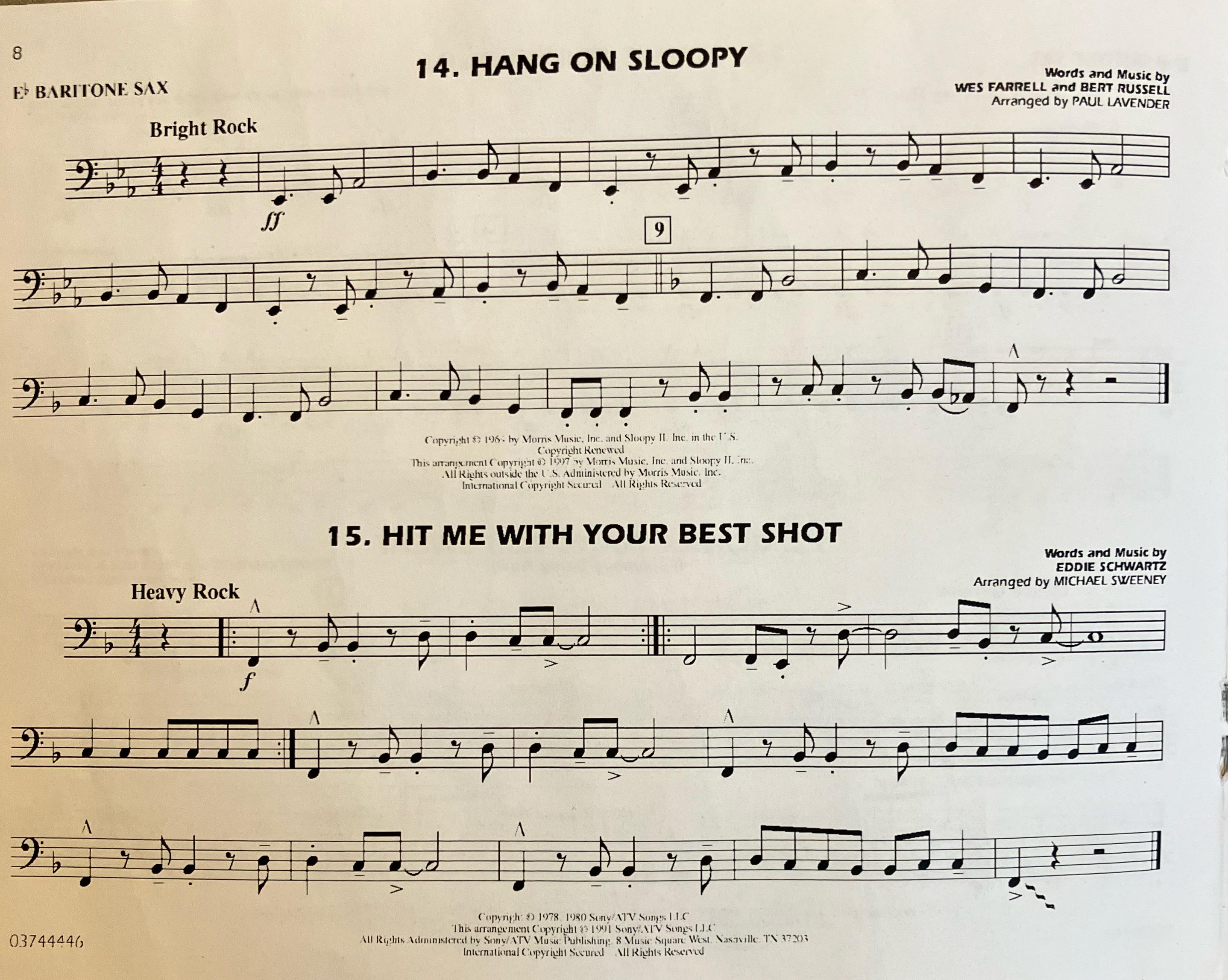 Bari music in bass clef r/saxophone