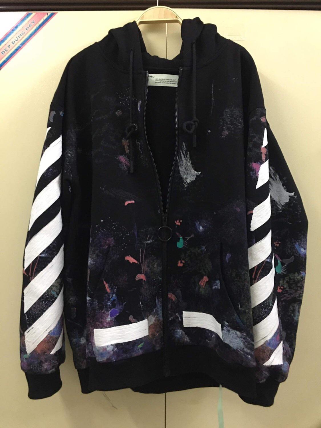 What process does off white use to put images on their hoodies? The