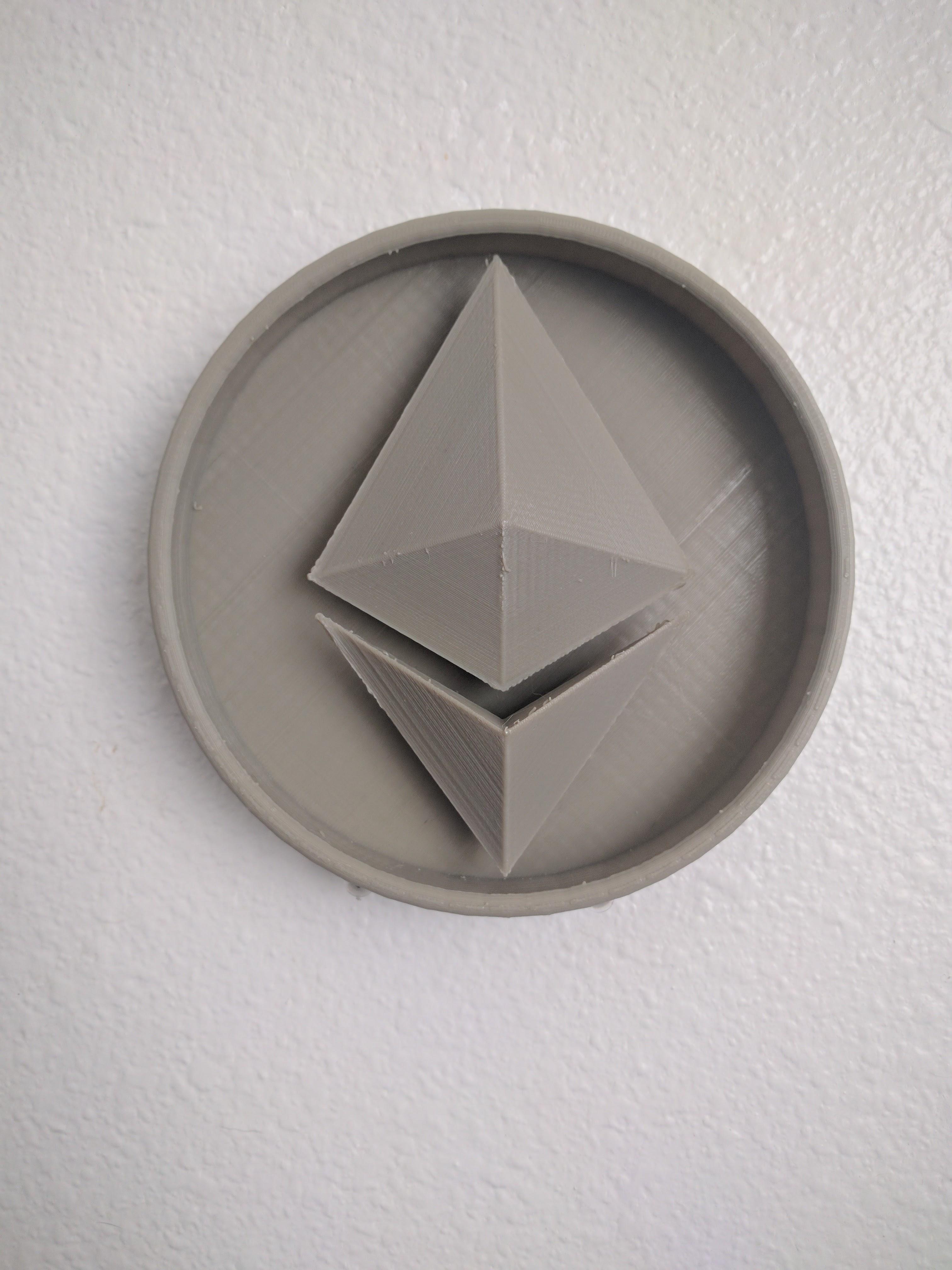 Needed a 3D printed ETH for the wall r/ethtrader
