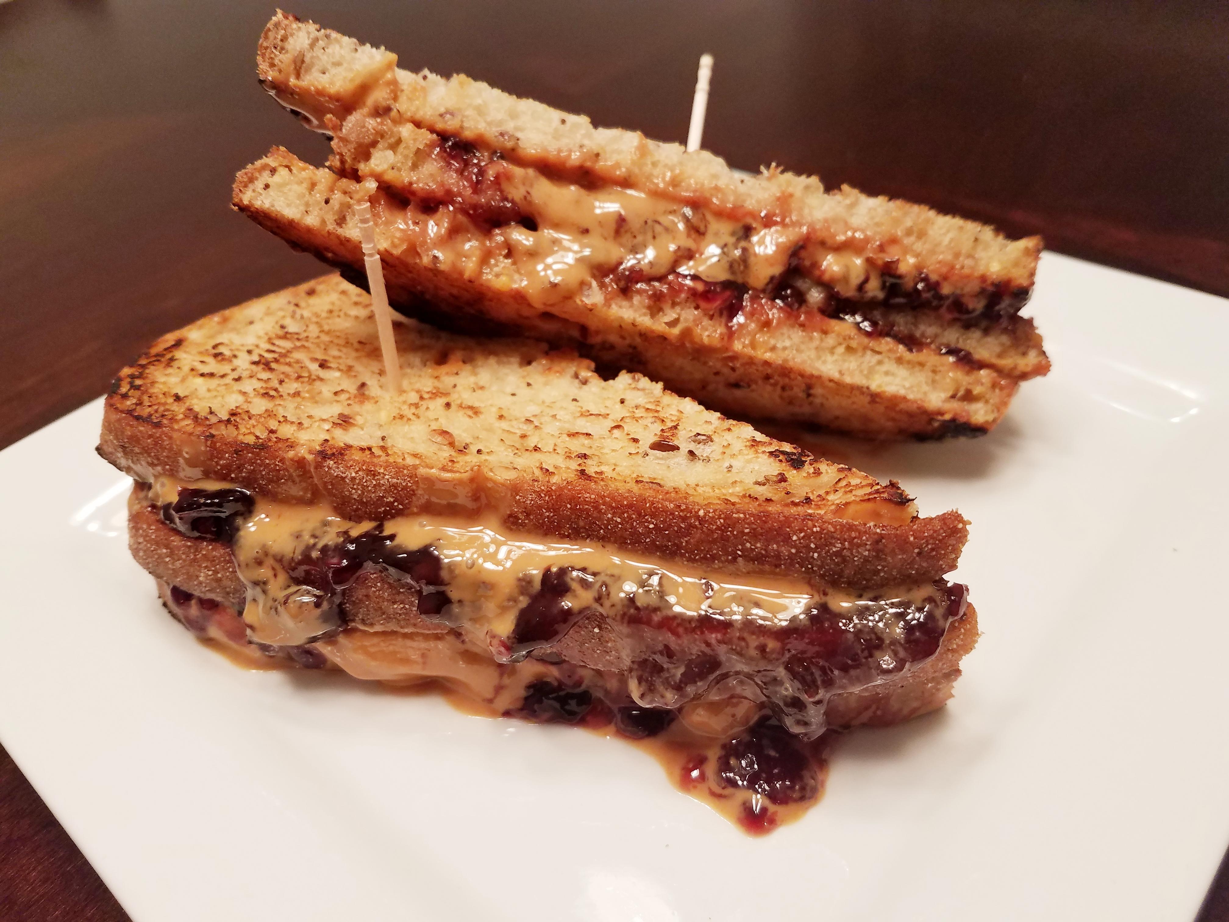 [Homemade] A grilled cashew butter & blackberryjalapeño sandwich. r/food
