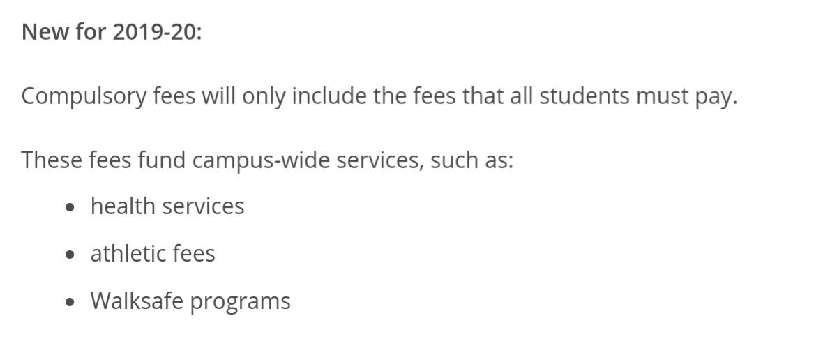 Compulsory fees for 201920 r/UofT