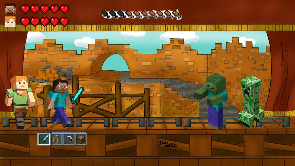 Made this rushed concept of a Paper Minecraft game. Got any questions