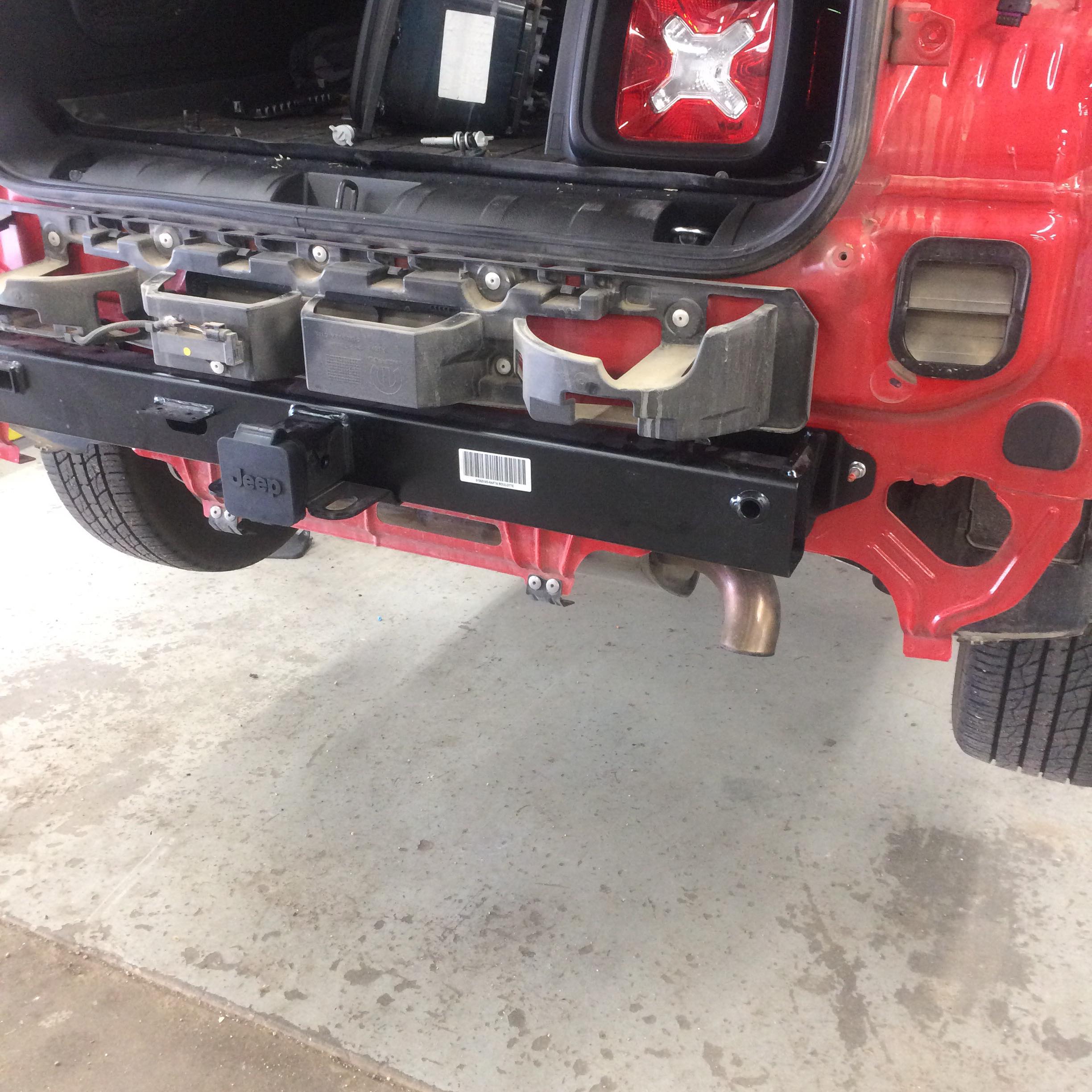 cutting hole for bezel for tow hitch