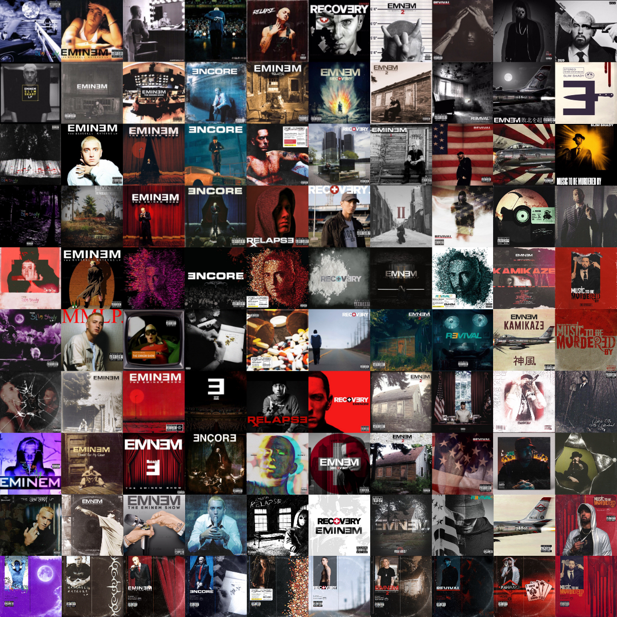 Eminem Album Covers In Order