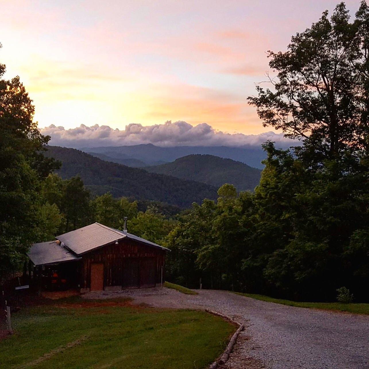 The view of Mount Mitchell from my parent's cabin in North Carolina