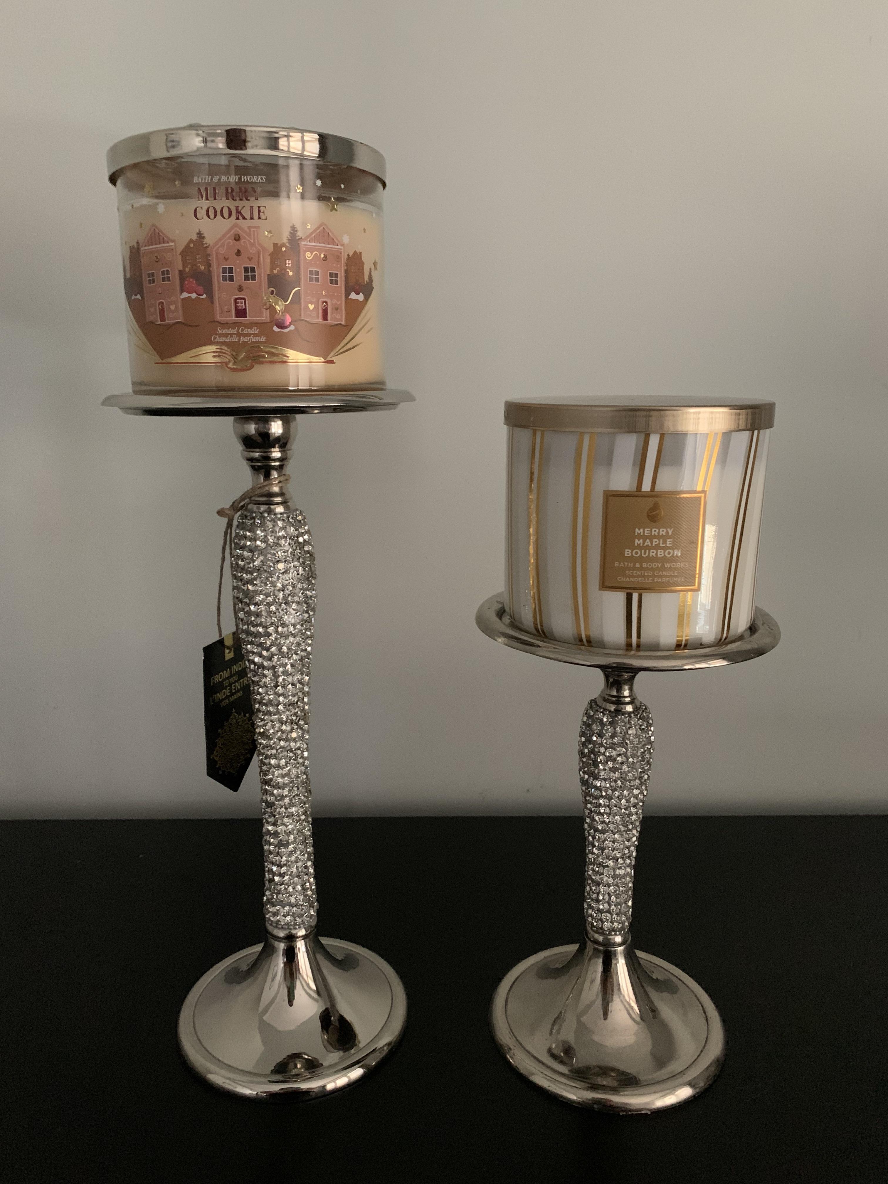 Candle pedestals at HomeSense r/bathandbodyworks