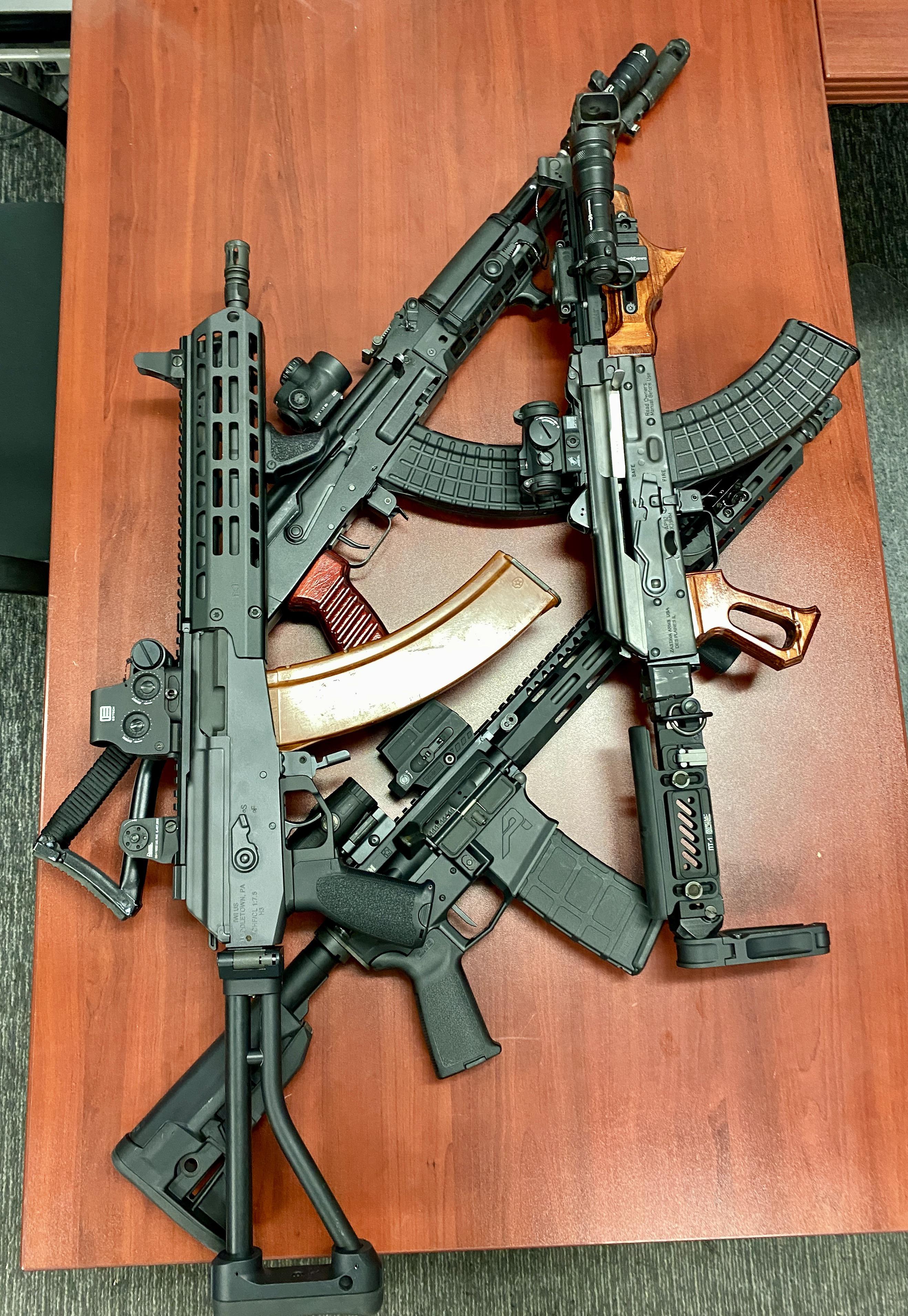 A few of my guns. Galil Ace, Arsenal Sam7sf, Zastava M92, Bcm upper on