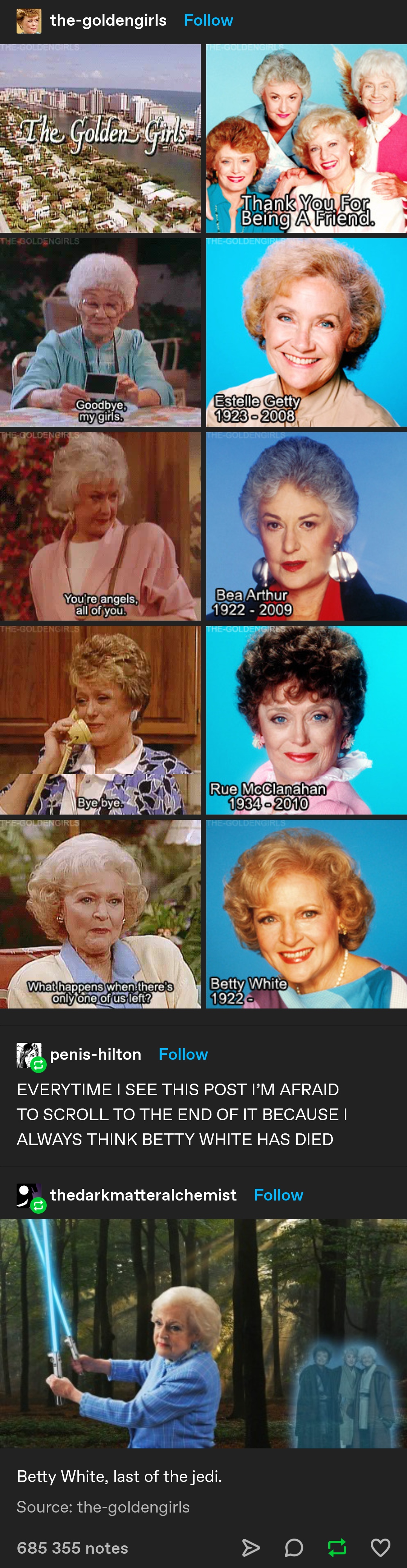 Betty White is older than sliced bread r/tumblr