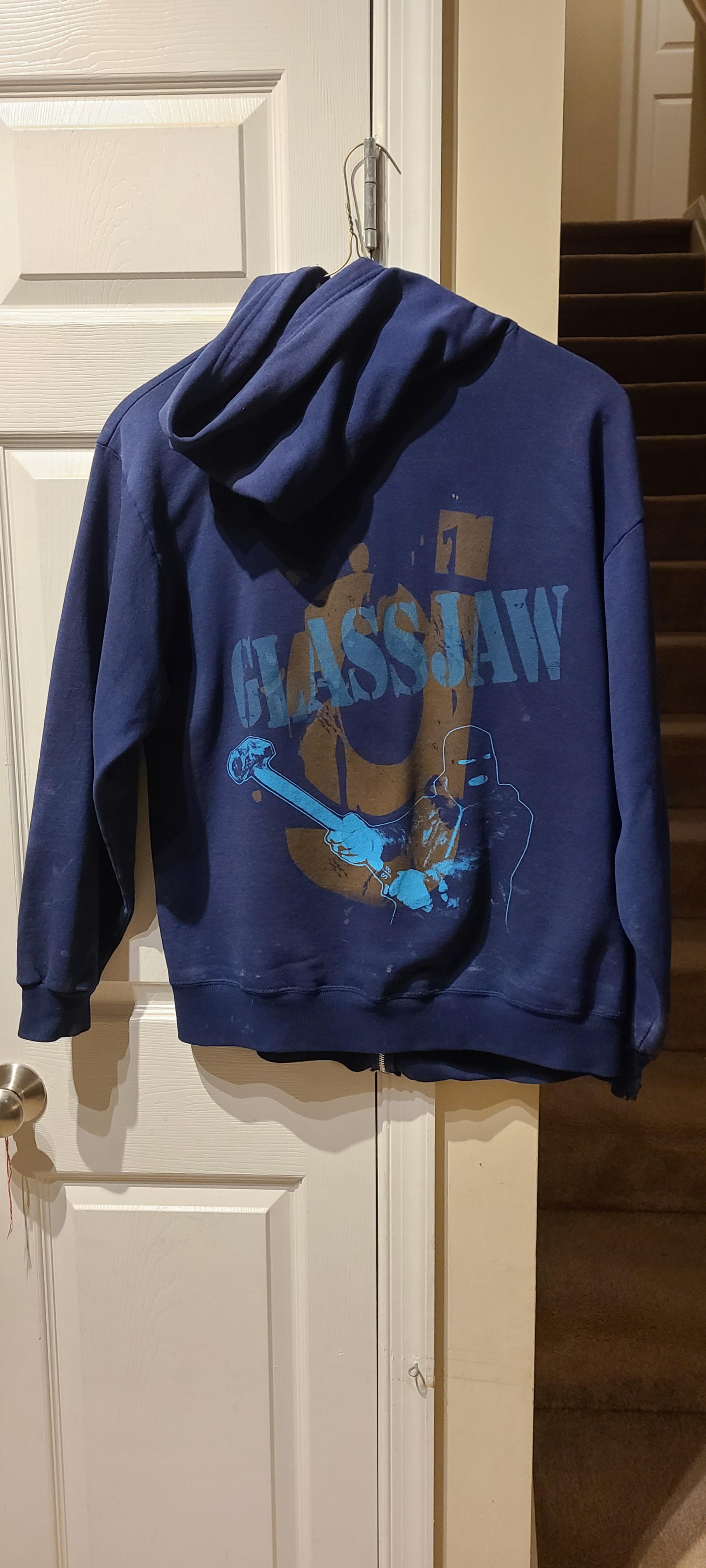 Vintage 2001 Glassjaw hoodie. I cleaned it up best I could so I could