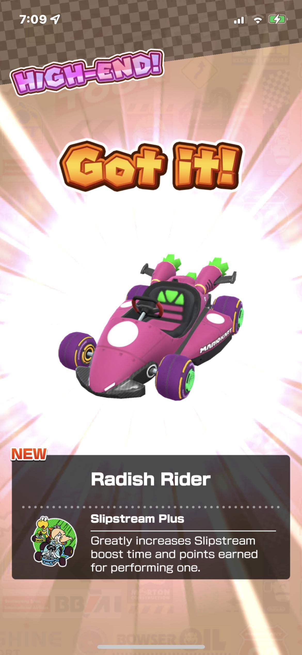 If you haven’t got the Raddish Rider yet, now’s your chance to buy it r/MarioKartTour