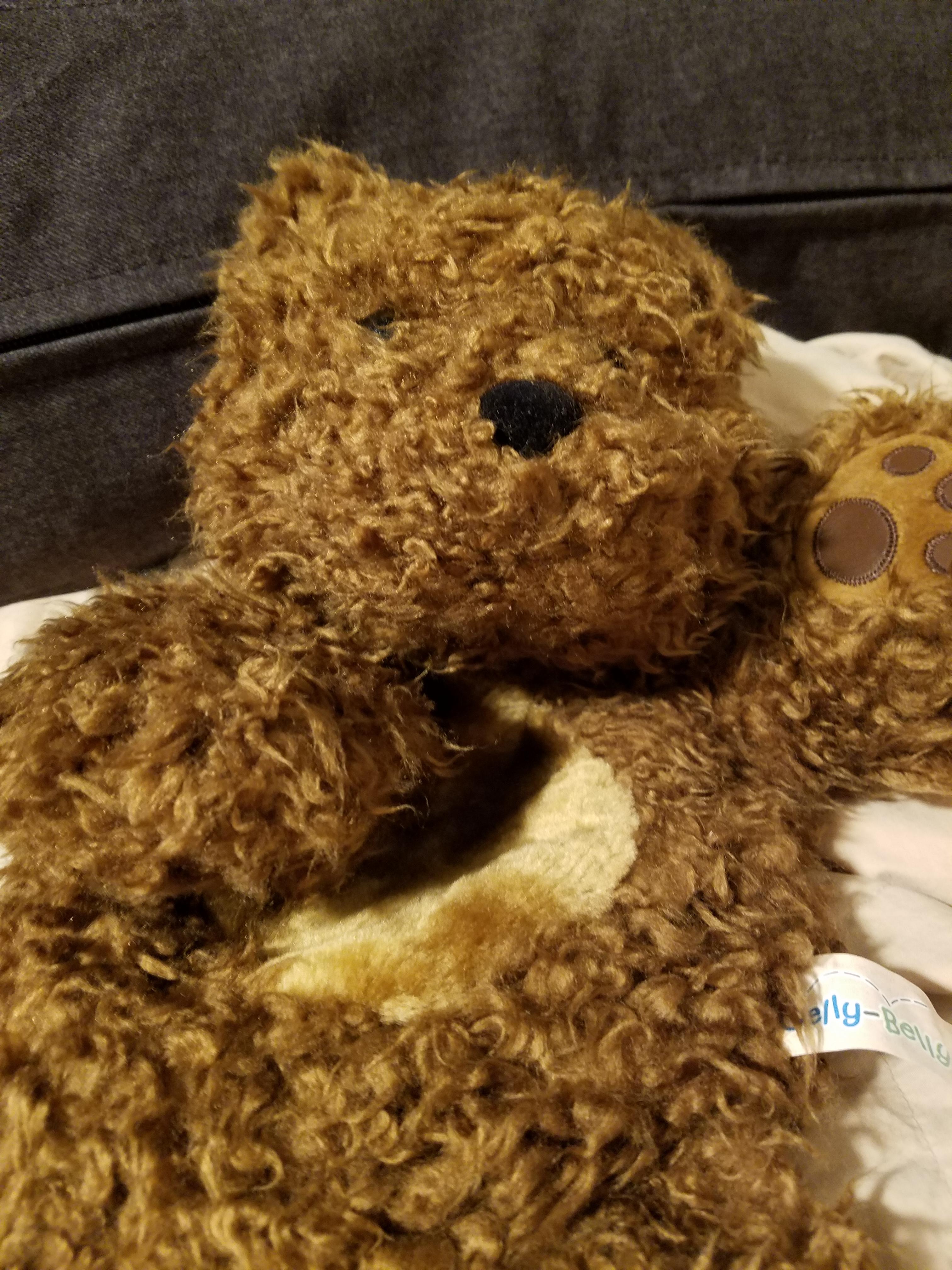 This super cute teddy bear works as an ice pack or heating pad. Best