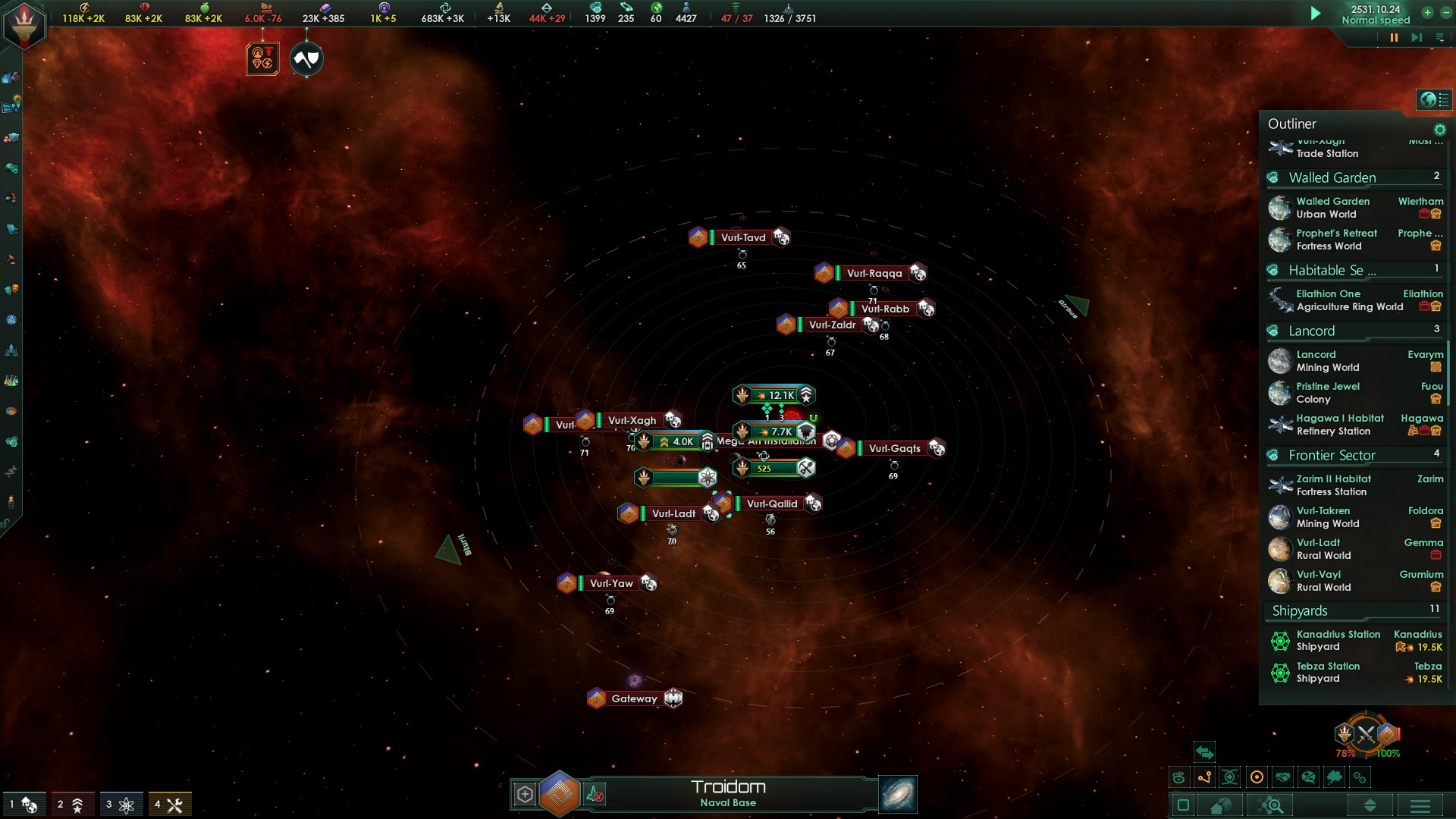 10 habitats spammed in this system by the AI r/Stellaris