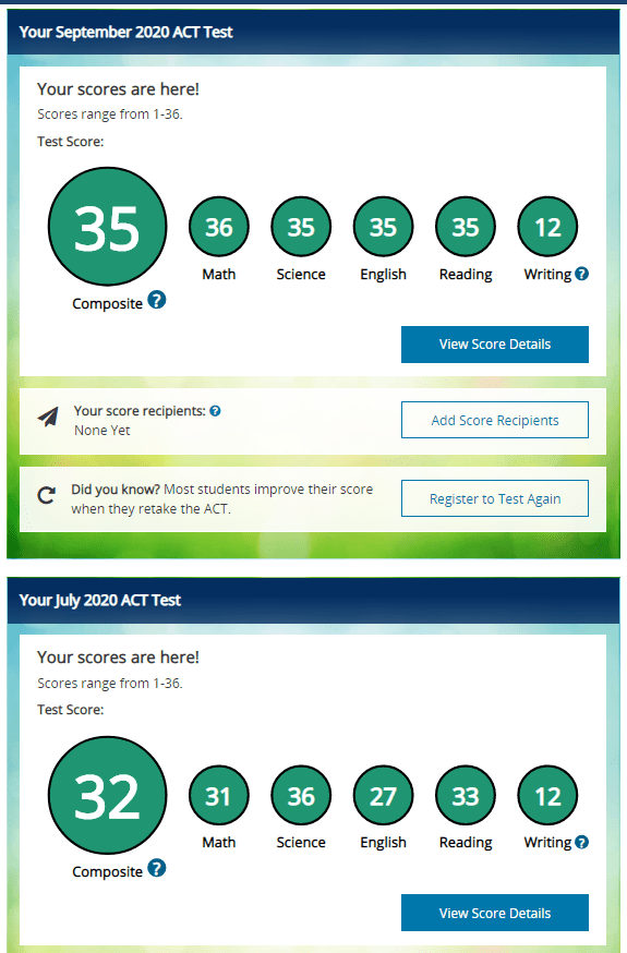 I was so close to getting a perfect 36 composite but i'm just so glad I