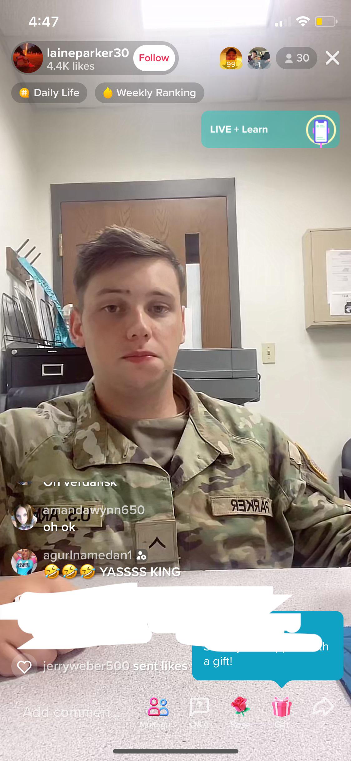 Who’s mans is this at Fort Campbell on staff duty telling people to “pull up” while packing a