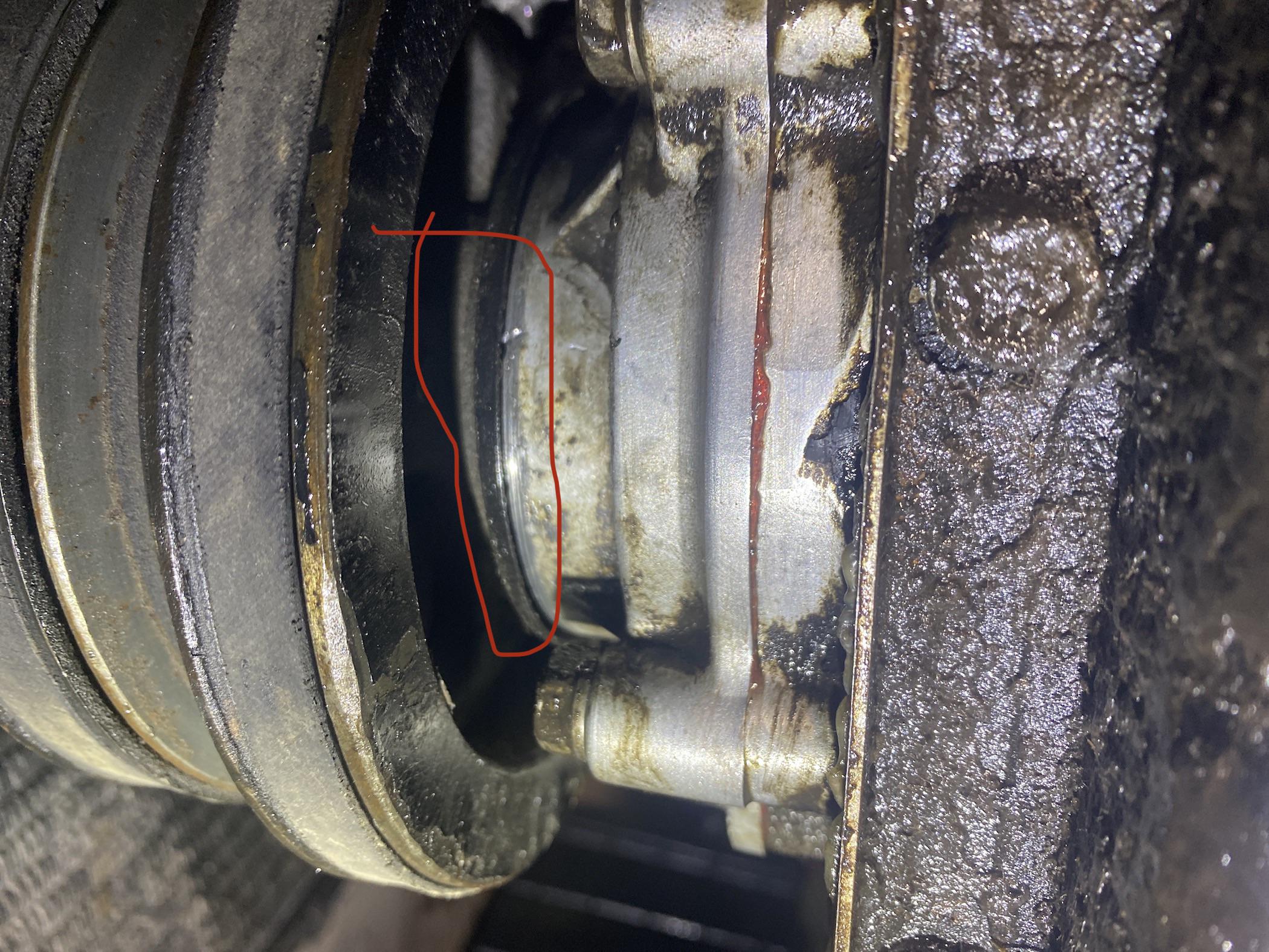 What is this little lip/over hang Replaced front main seal and then