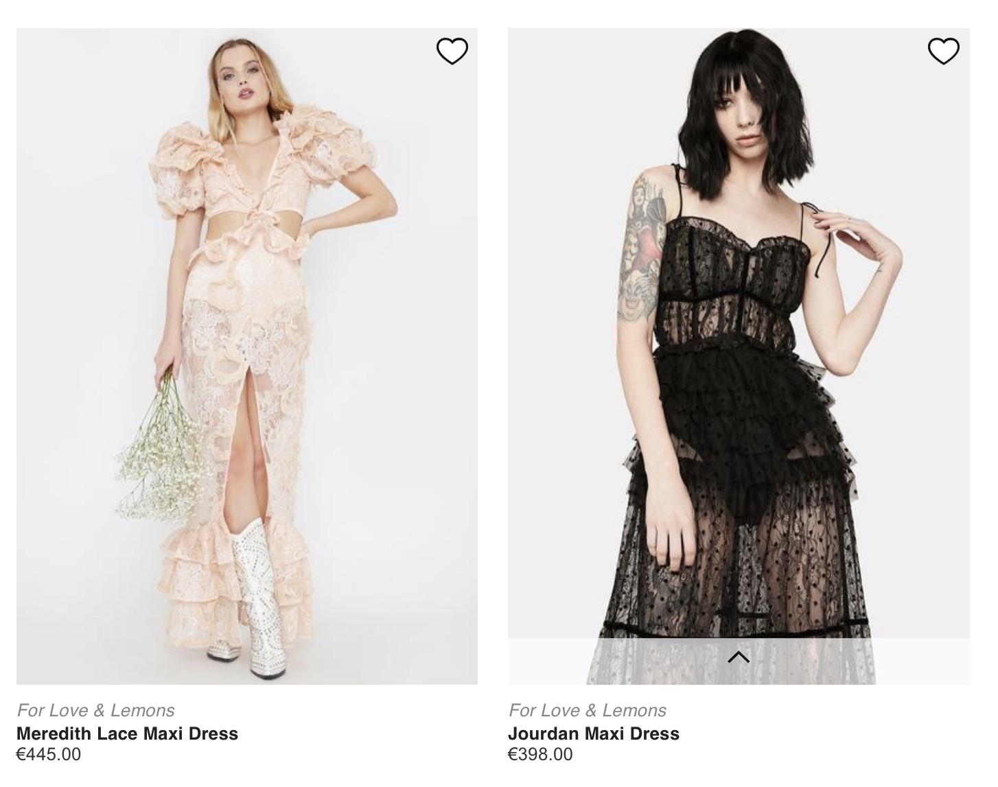 Dresses similar as these (dolls kill). Or websites to buy dresses