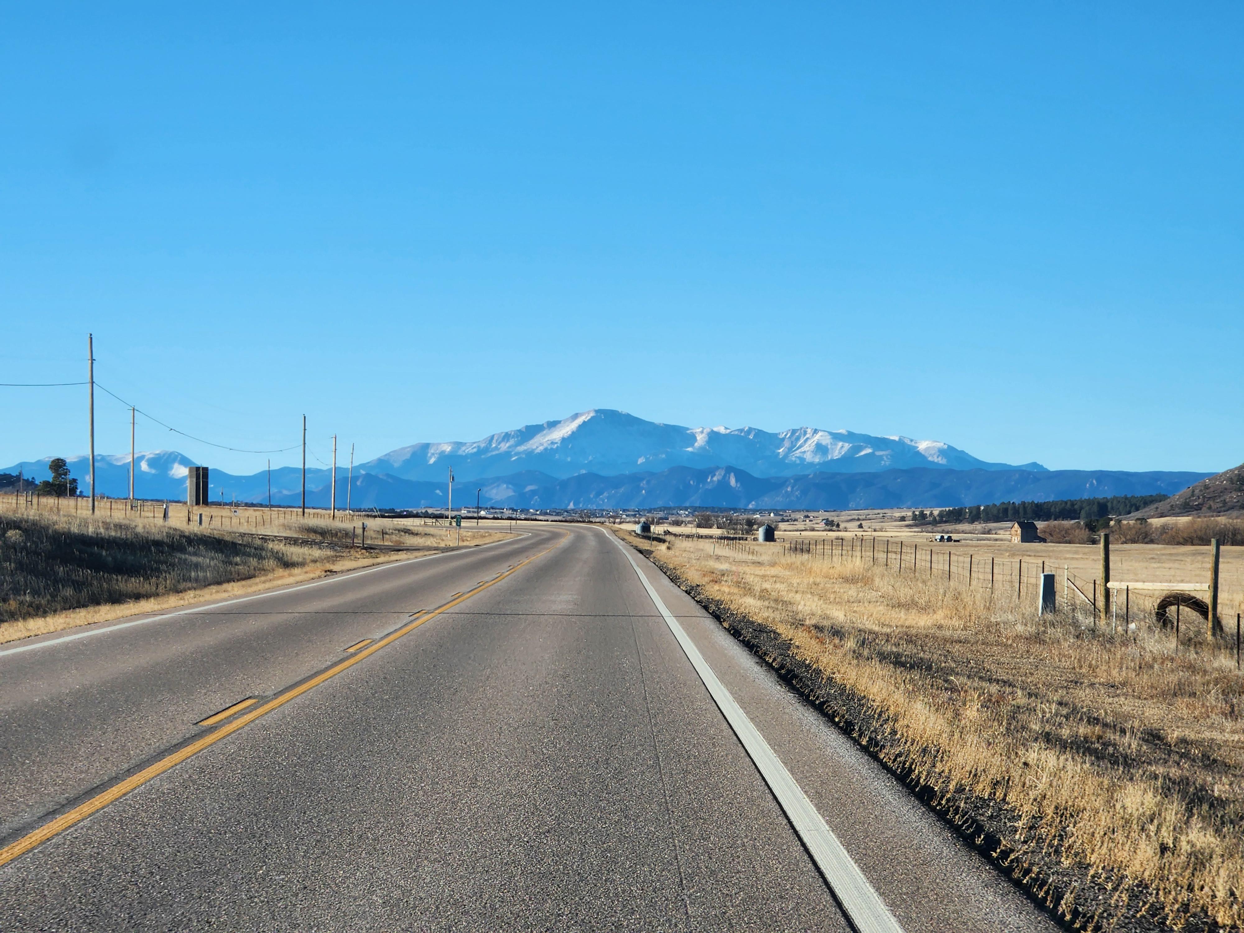 Pikes Peak from Highway 83 [CO] r/RoadPorn