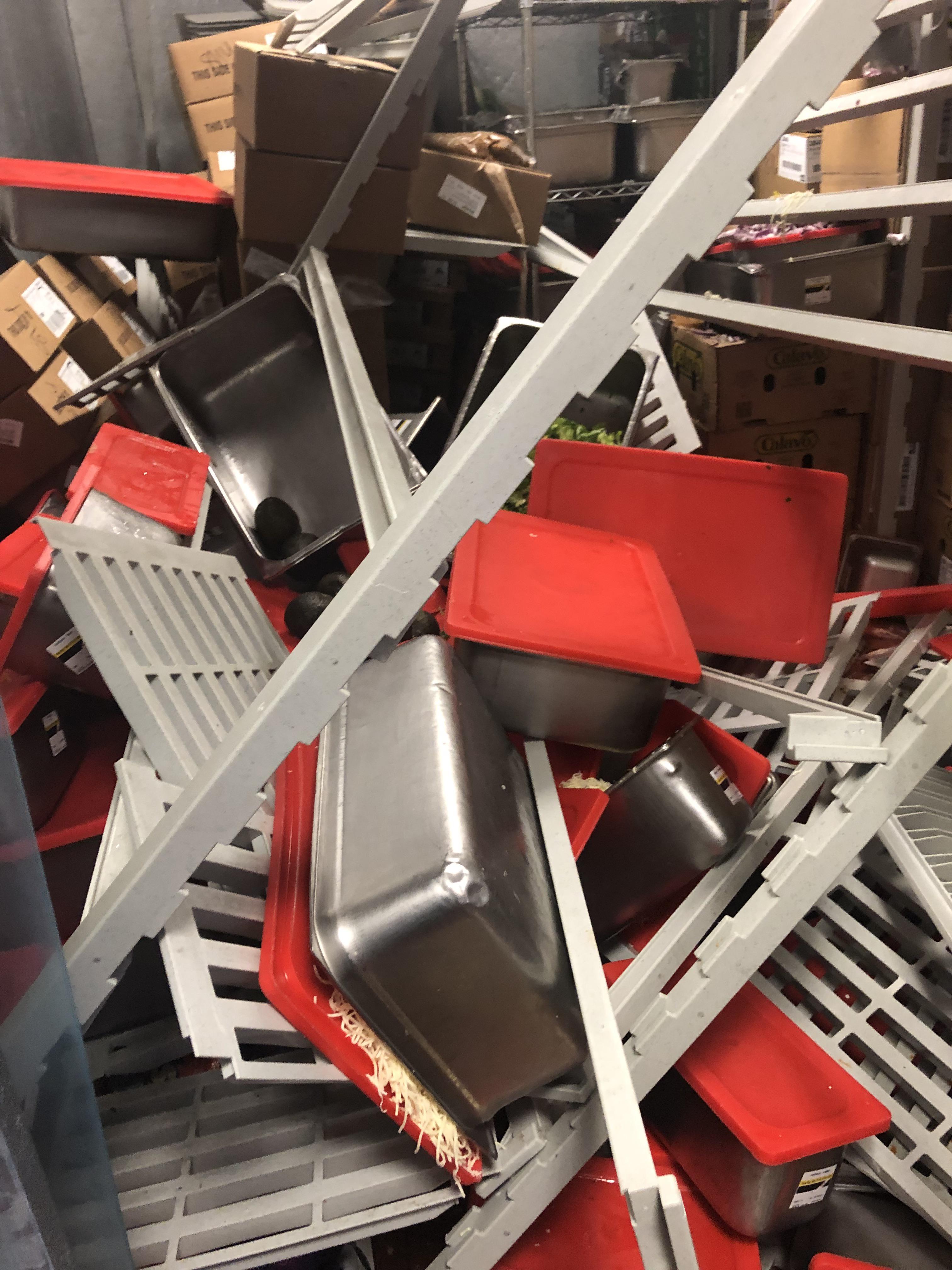 When your walkin shelves completely collapse at 130pm on a friday 😵